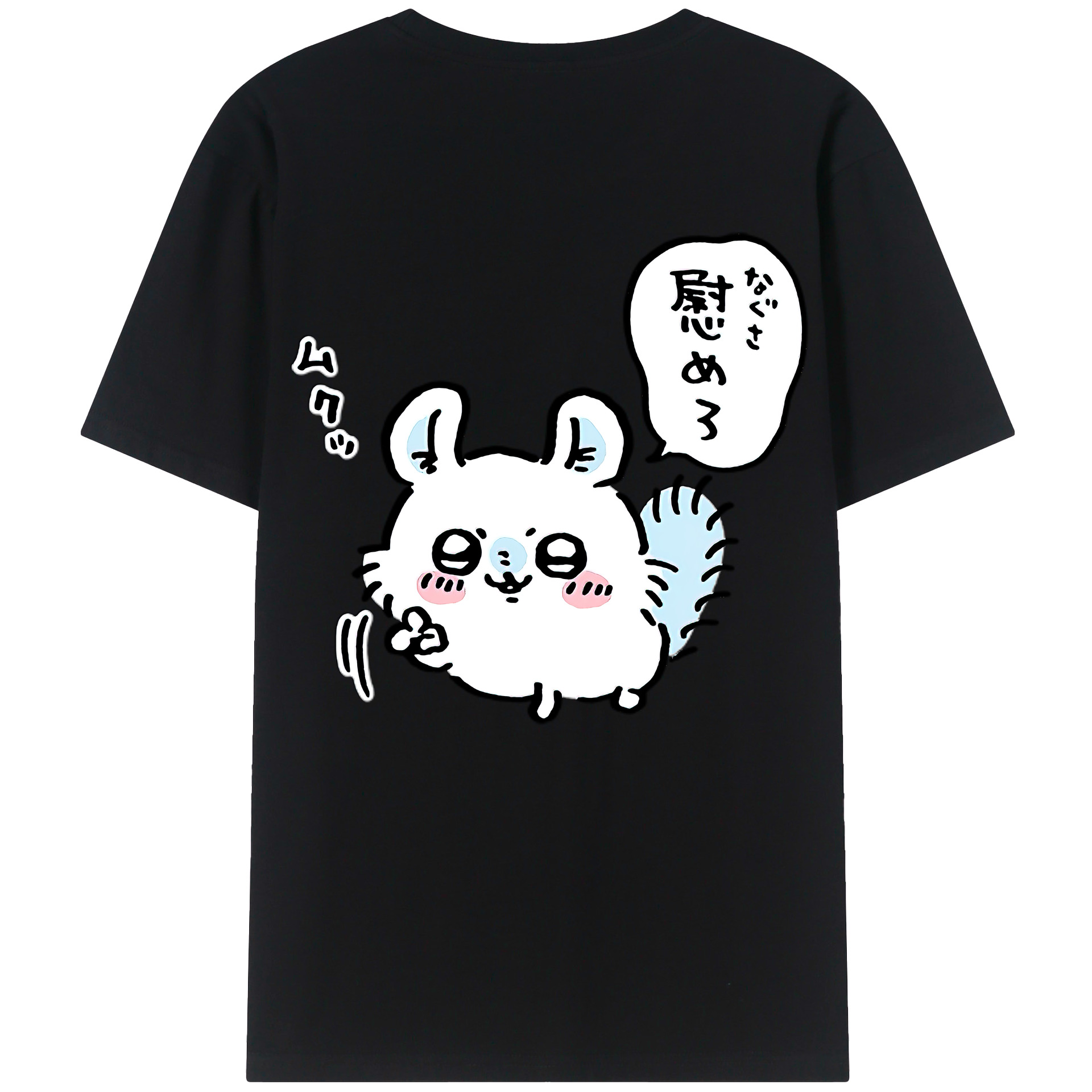 （画像用） ちいかわ モモンガ Chii-kawa Momonga 綿100％半袖Tシャツ（背面プリント）