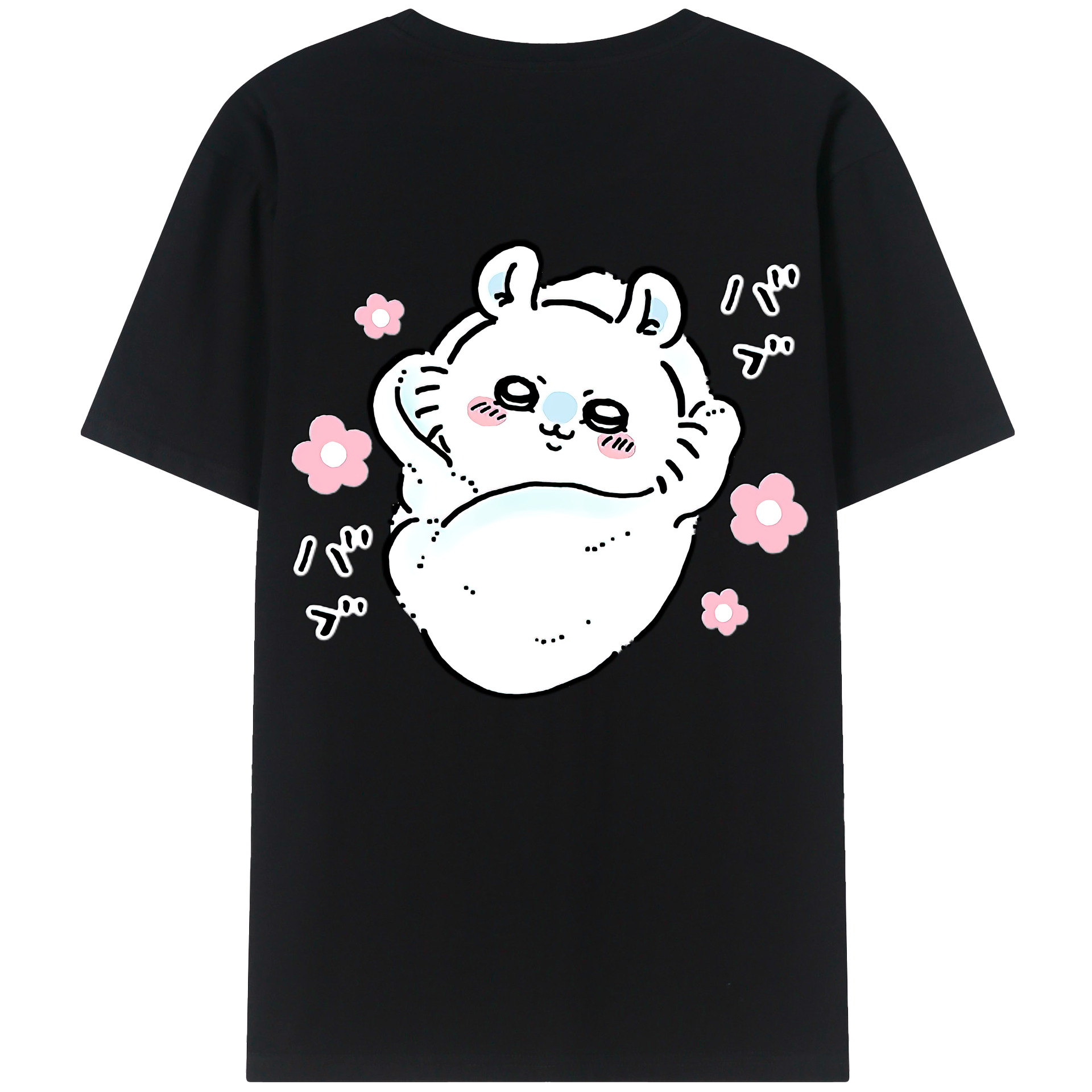 （画像用） ちいかわ モモンガ Chii-kawa Momonga 綿100％半袖Tシャツ（背面プリント）