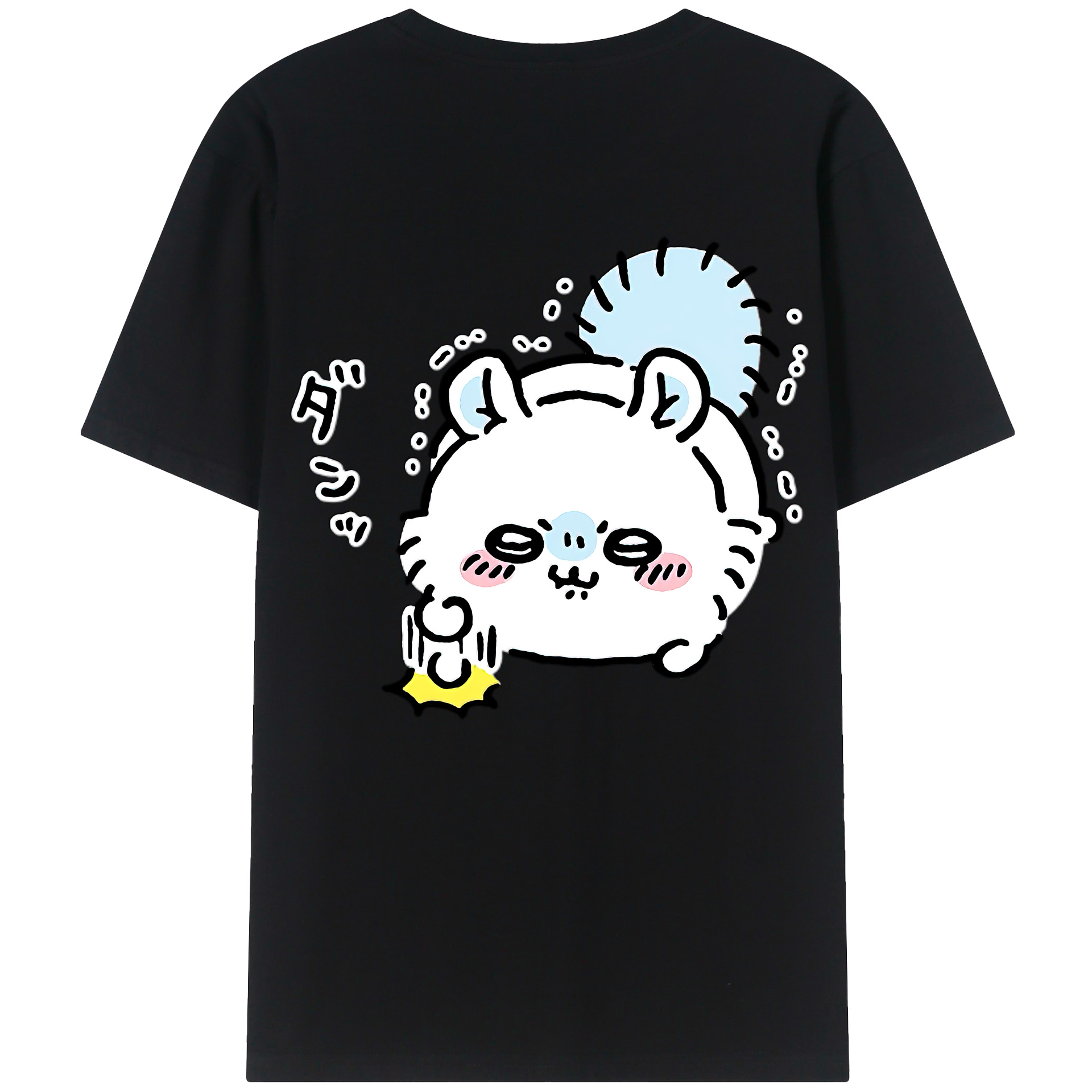 （画像用） ちいかわ モモンガ Chii-kawa Momonga 綿100％半袖Tシャツ（背面プリント）