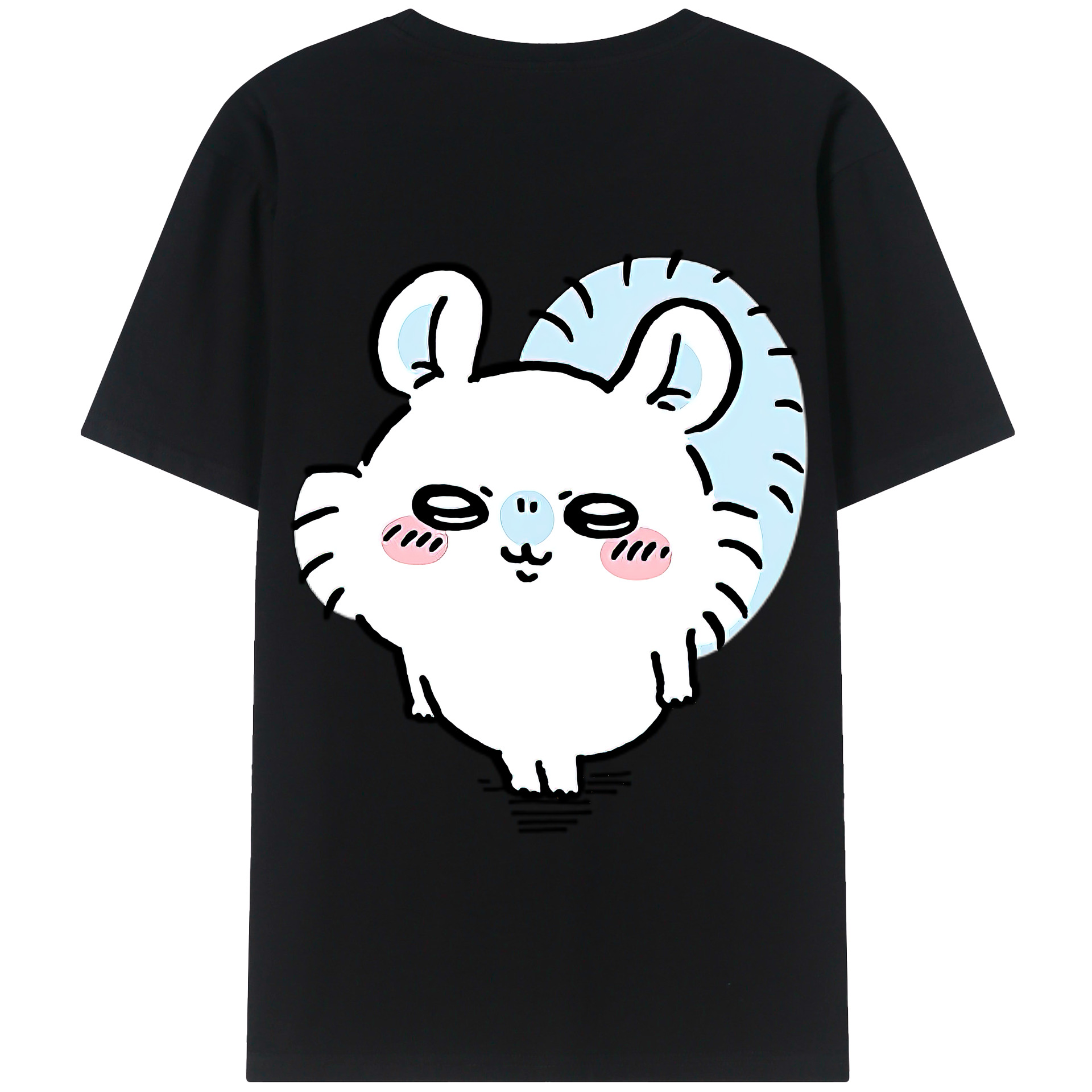 （画像用） ちいかわ モモンガ Chii-kawa Momonga 綿100％半袖Tシャツ（背面プリント）