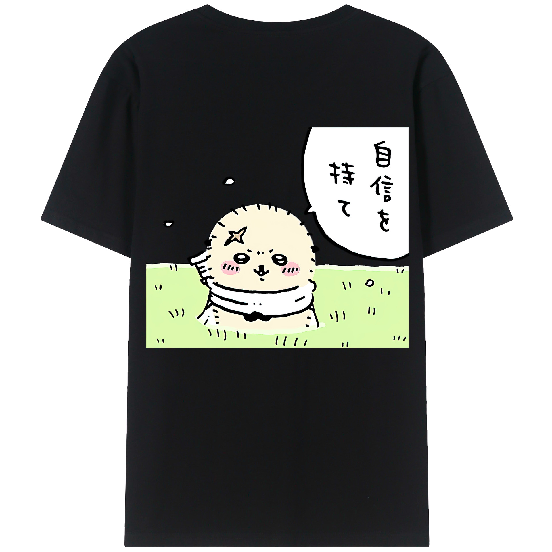 （画像用） ちいかわ ラッコ Chii-kawa Sea otter 綿100％半袖Tシャツ（背面プリント）