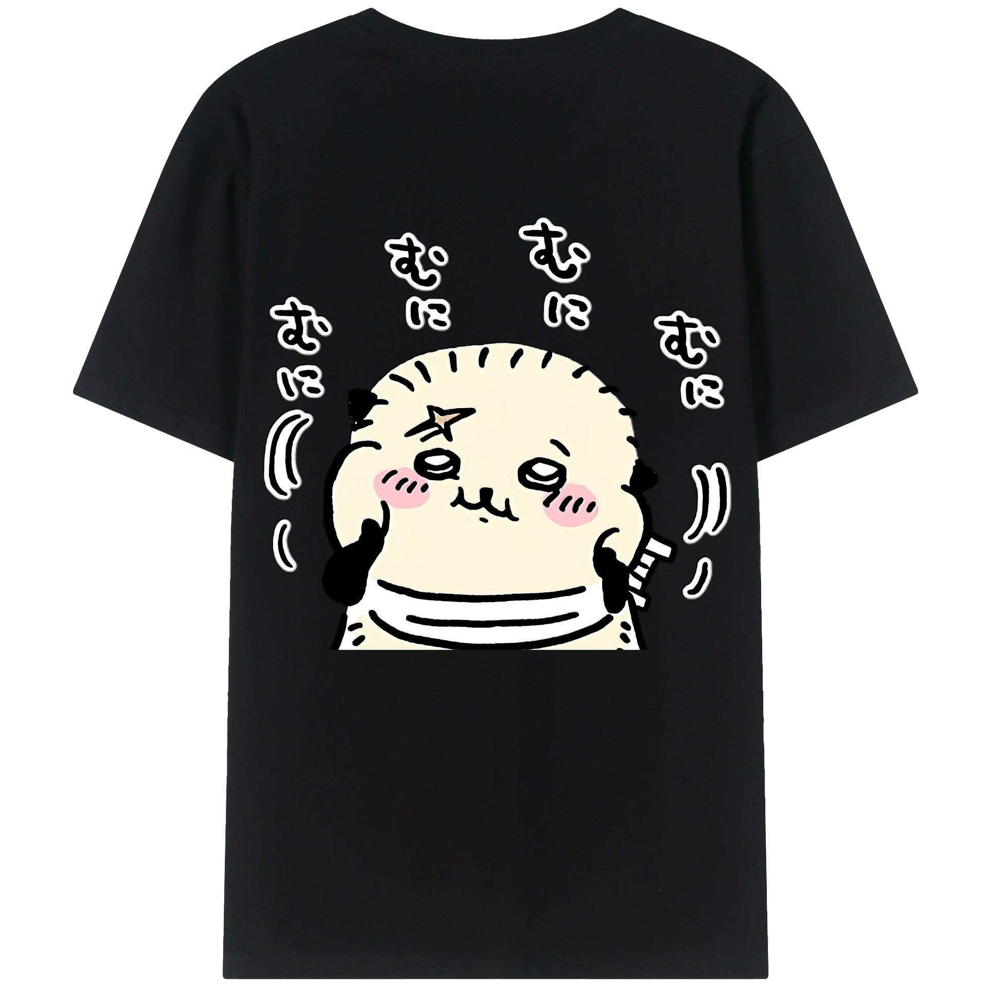 （画像用） ちいかわ ラッコ Chii-kawa Sea otter 綿100％半袖Tシャツ（背面プリント）