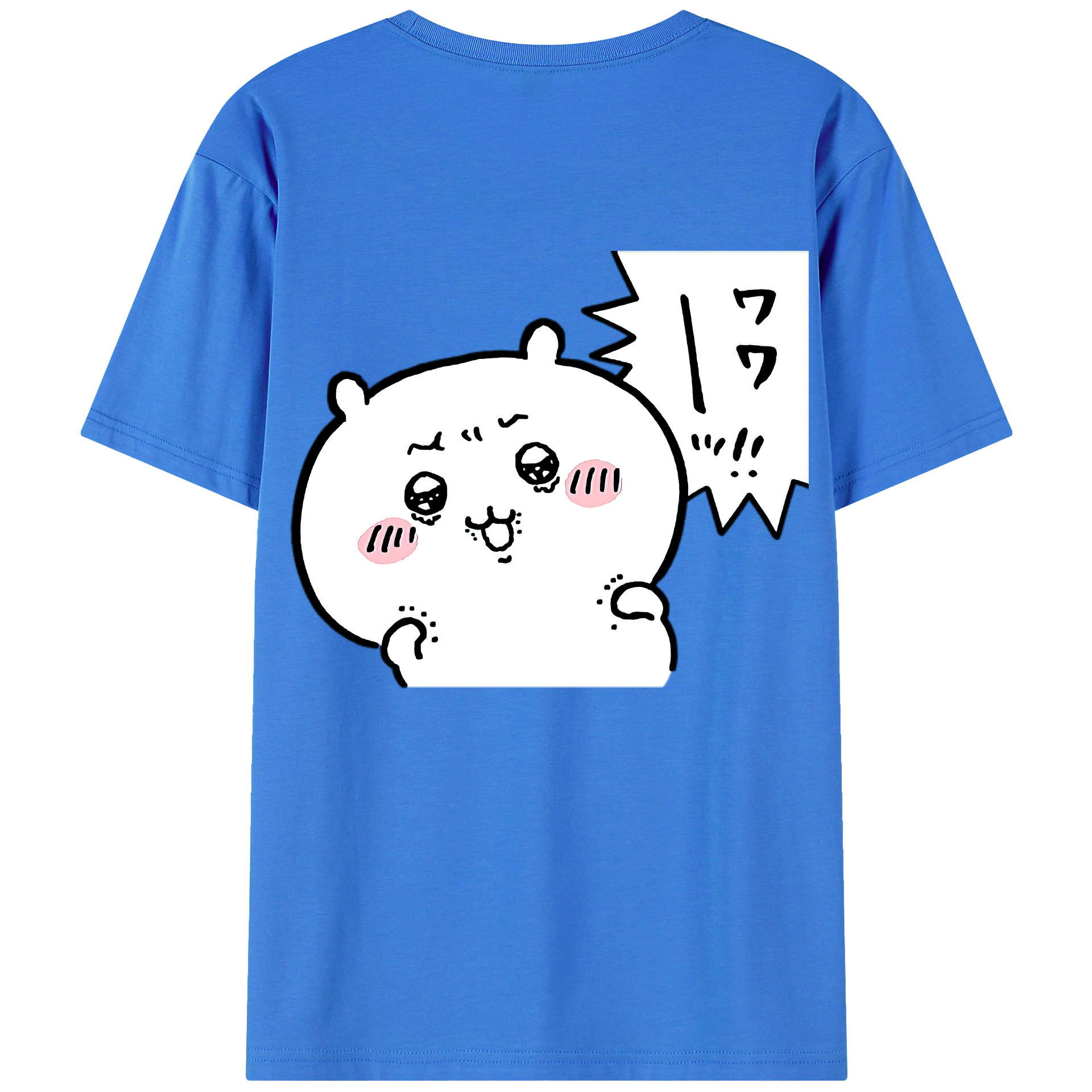 （画像用） ちいかわ ちいかわ Chii-kawa chiikawa 綿100％半袖Tシャツ（背面プリント）
