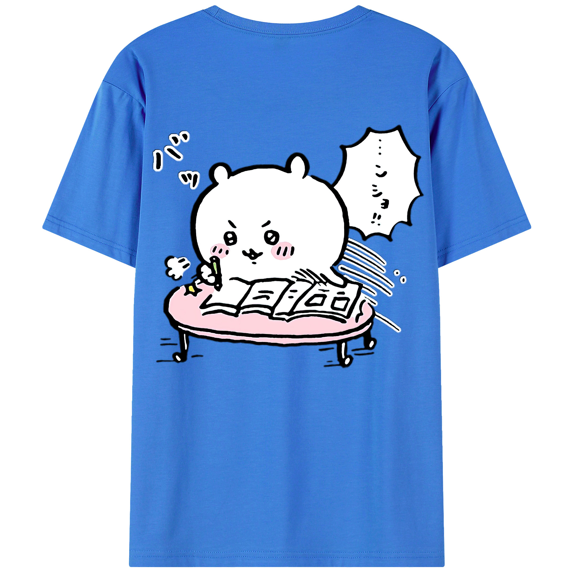 （画像用） ちいかわ ちいかわ Chii-kawa chiikawa 綿100％半袖Tシャツ（背面プリント）