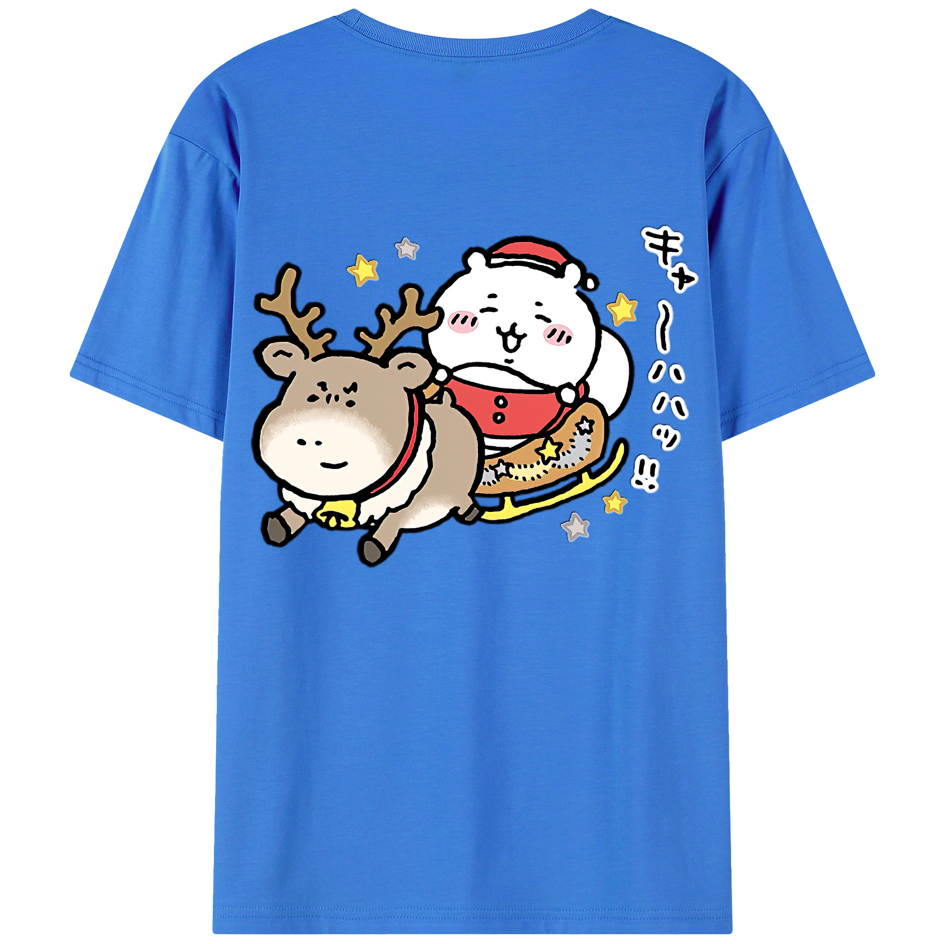 （画像用） ちいかわ ちいかわ Chii-kawa chiikawa 綿100％半袖Tシャツ（背面プリント）
