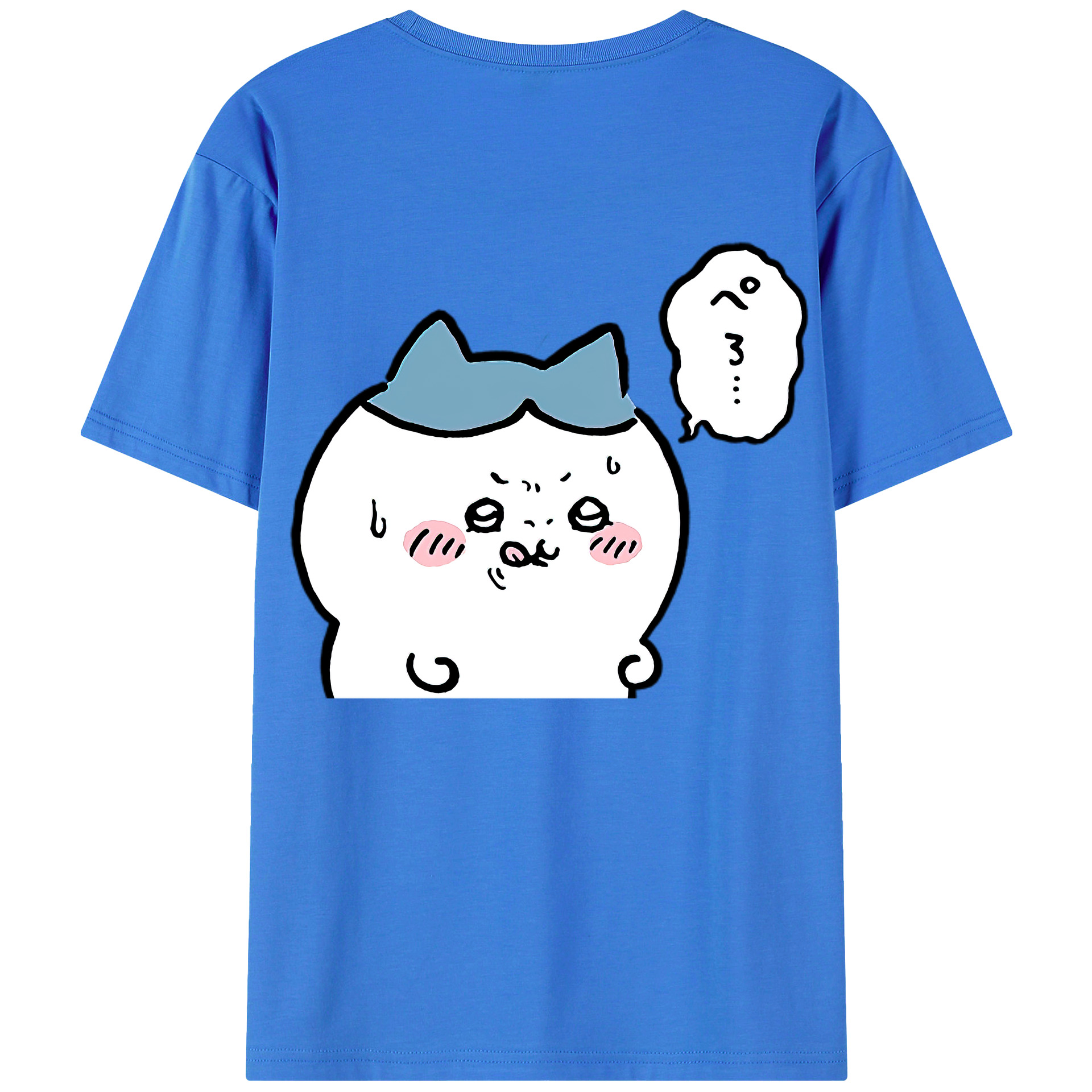 （画像用） ちいかわ ハチワレ Chii-kawa hachiware 綿100％半袖Tシャツ（背面プリント）
