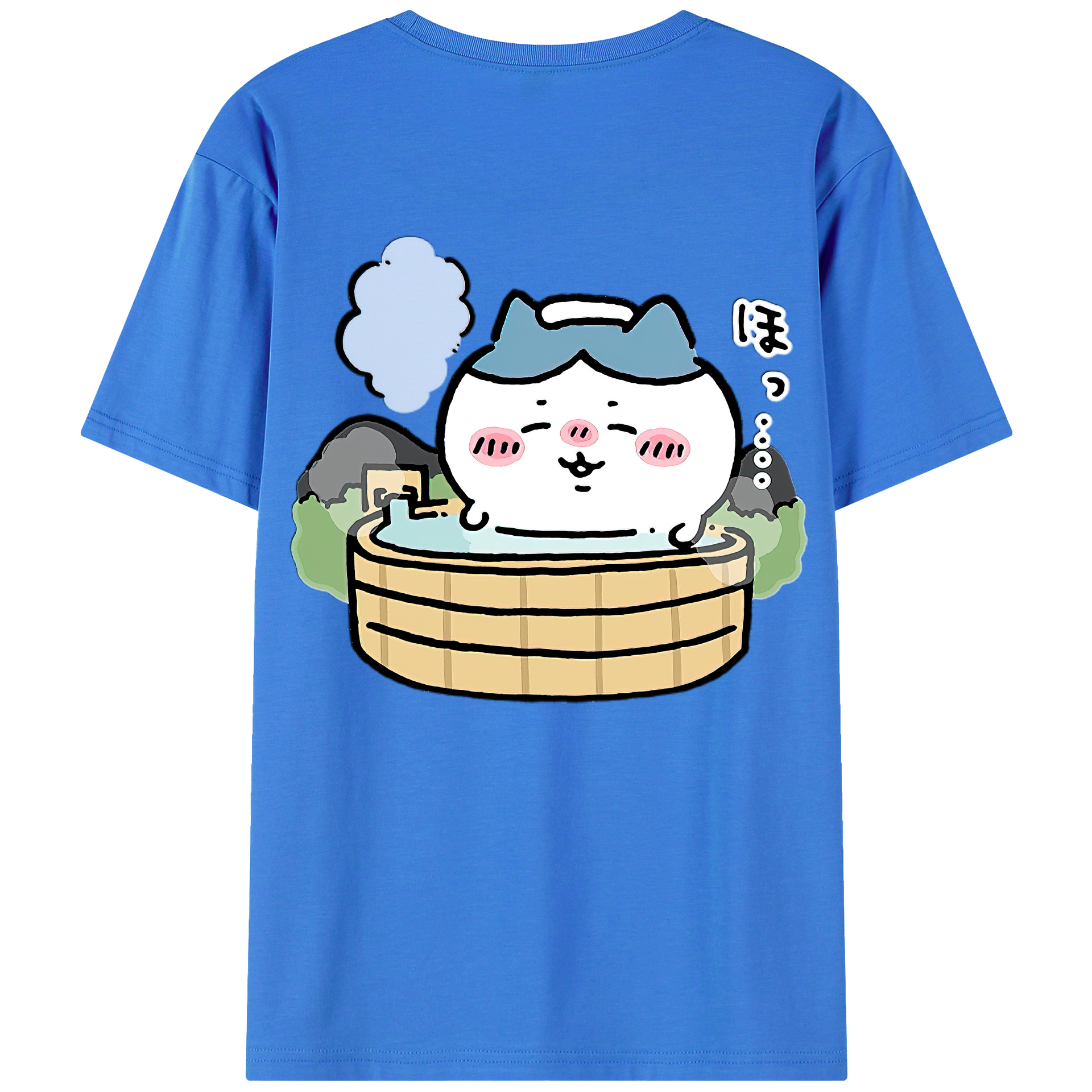 （画像用） ちいかわ ハチワレ Chii-kawa hachiware 綿100％半袖Tシャツ（背面プリント）