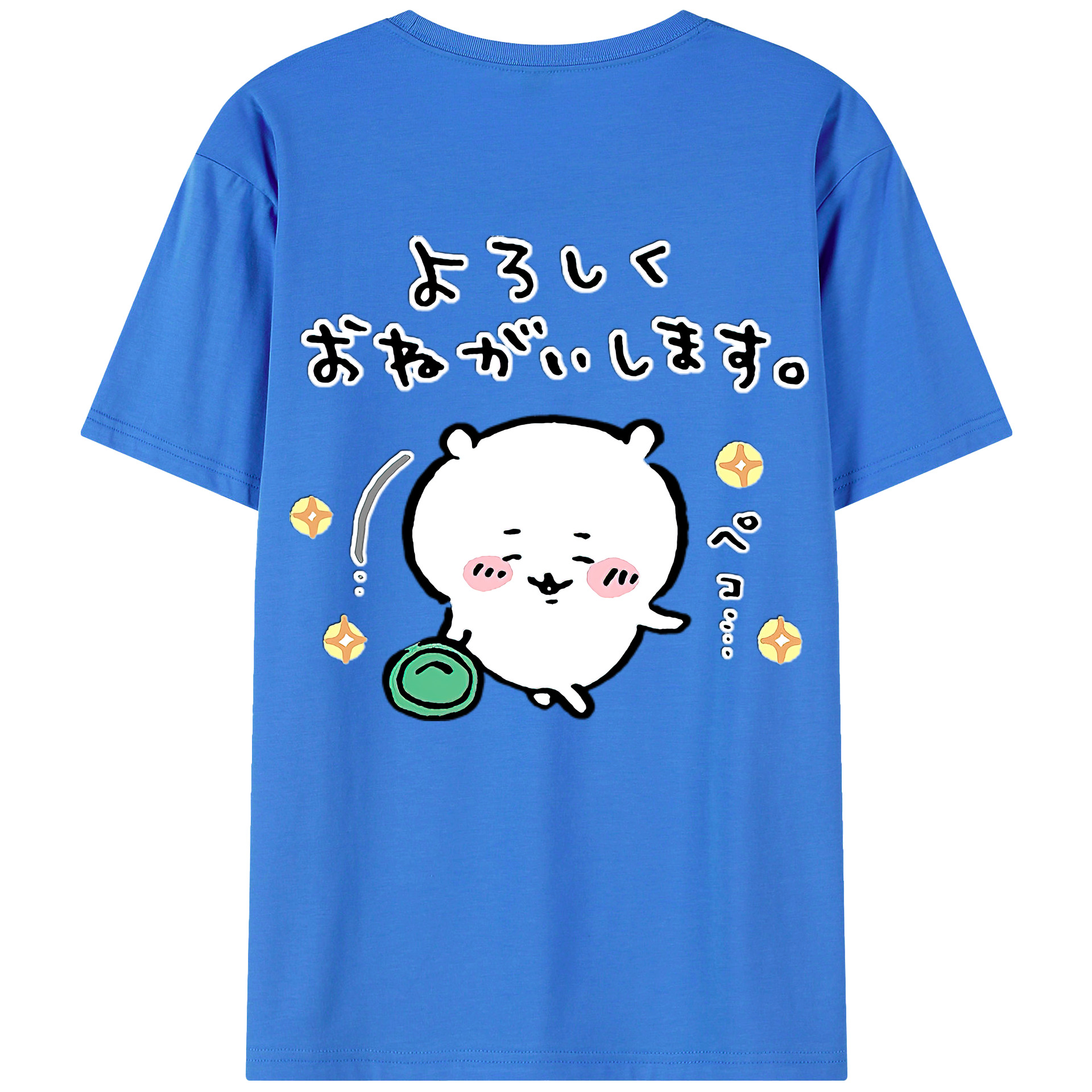 （画像用） ちいかわ ちいかわ Chii-kawa chiikawa 綿100％半袖Tシャツ（背面プリント）