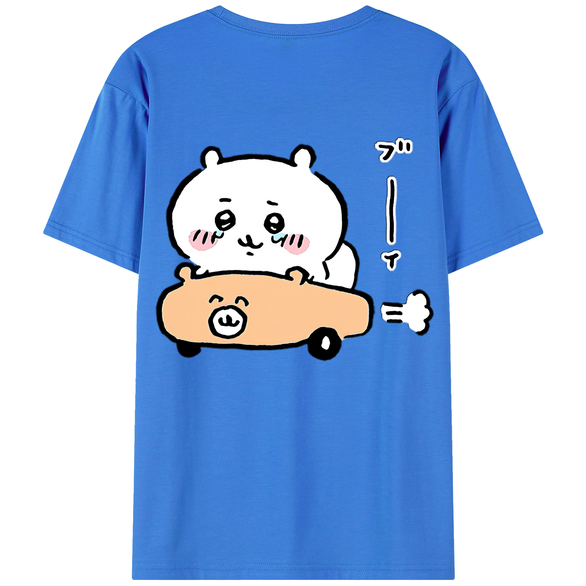（画像用） ちいかわ ちいかわ Chii-kawa chiikawa 綿100％半袖Tシャツ（背面プリント）