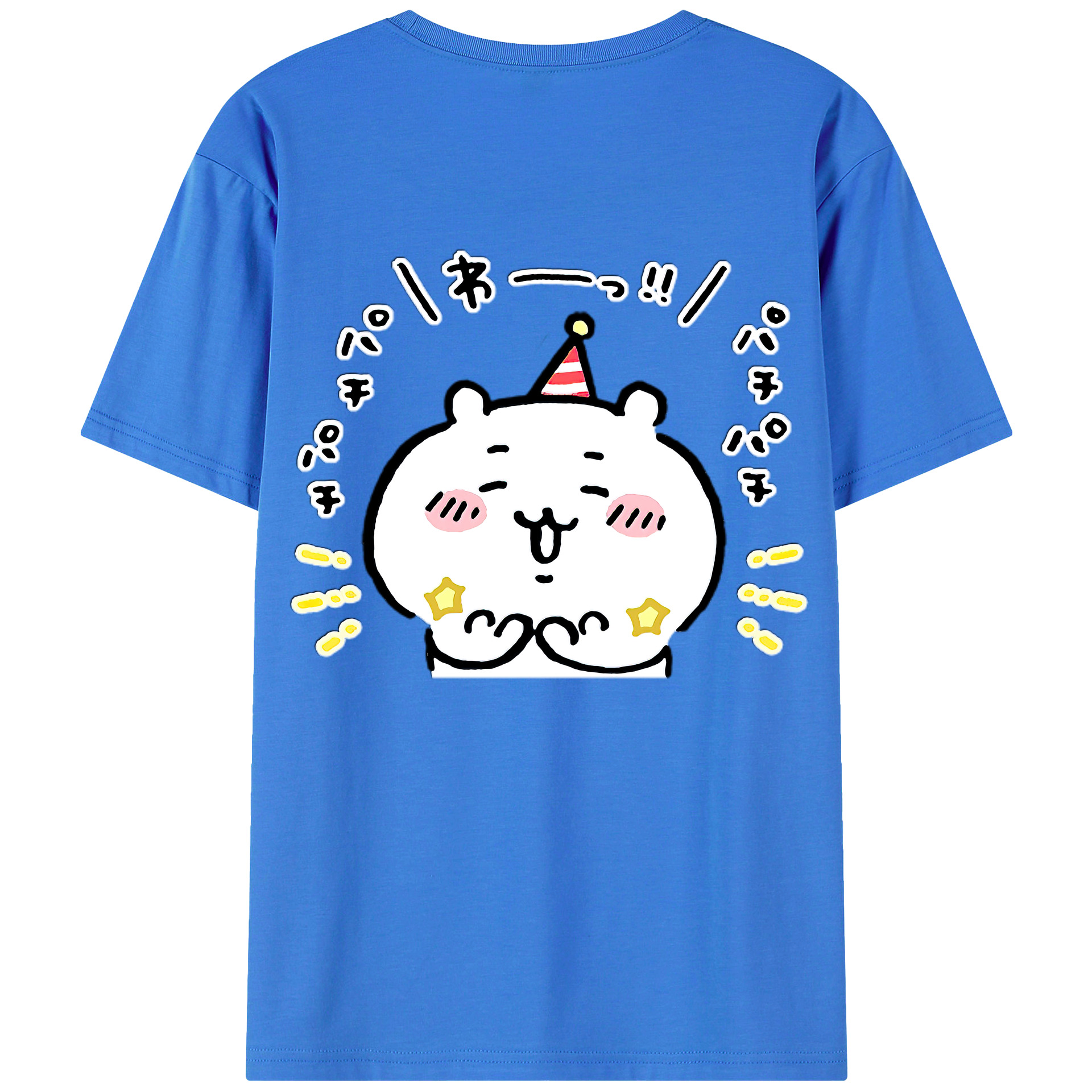 （画像用） ちいかわ ちいかわ Chii-kawa chiikawa 綿100％半袖Tシャツ（背面プリント）