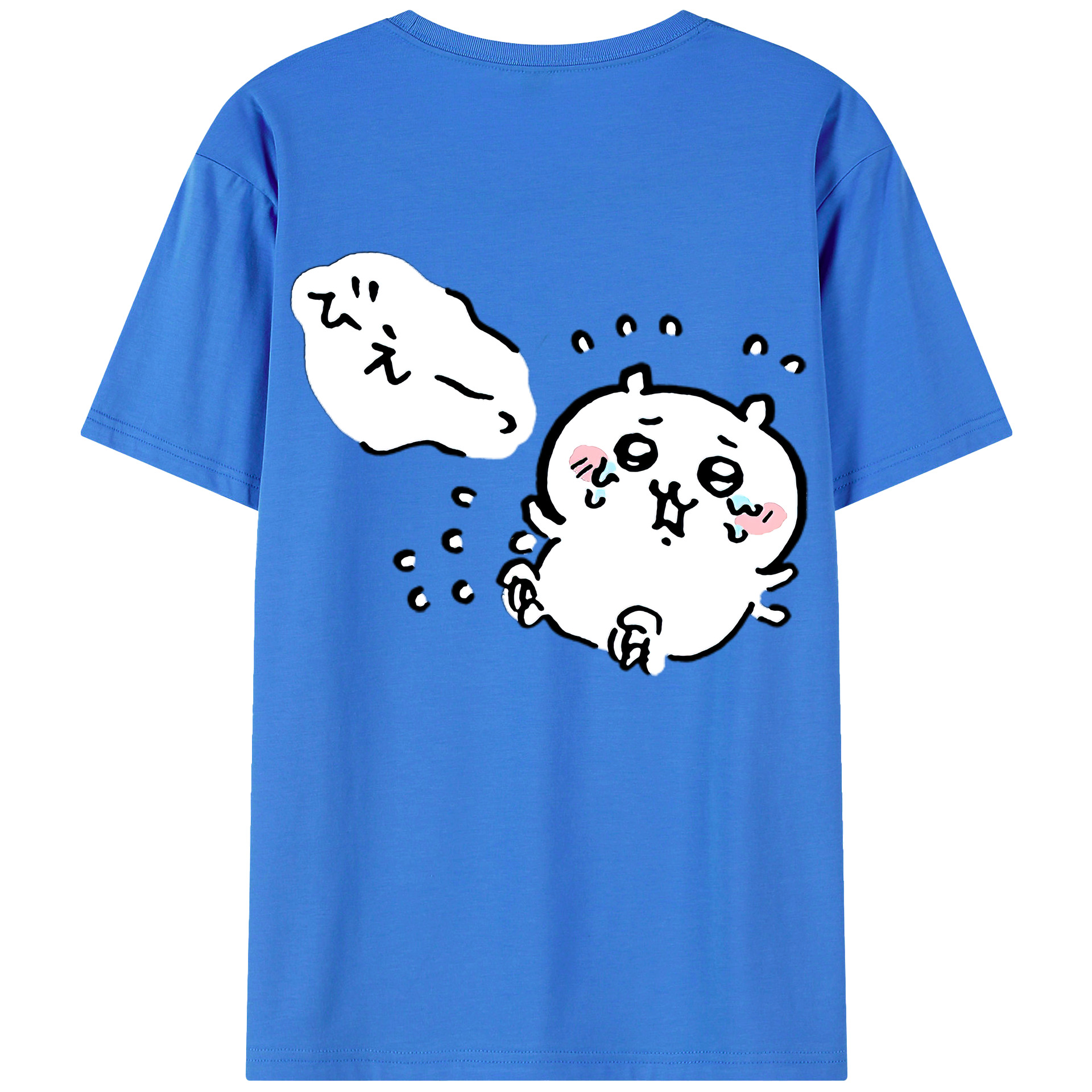 （画像用） ちいかわ ちいかわ Chii-kawa chiikawa 綿100％半袖Tシャツ（背面プリント）