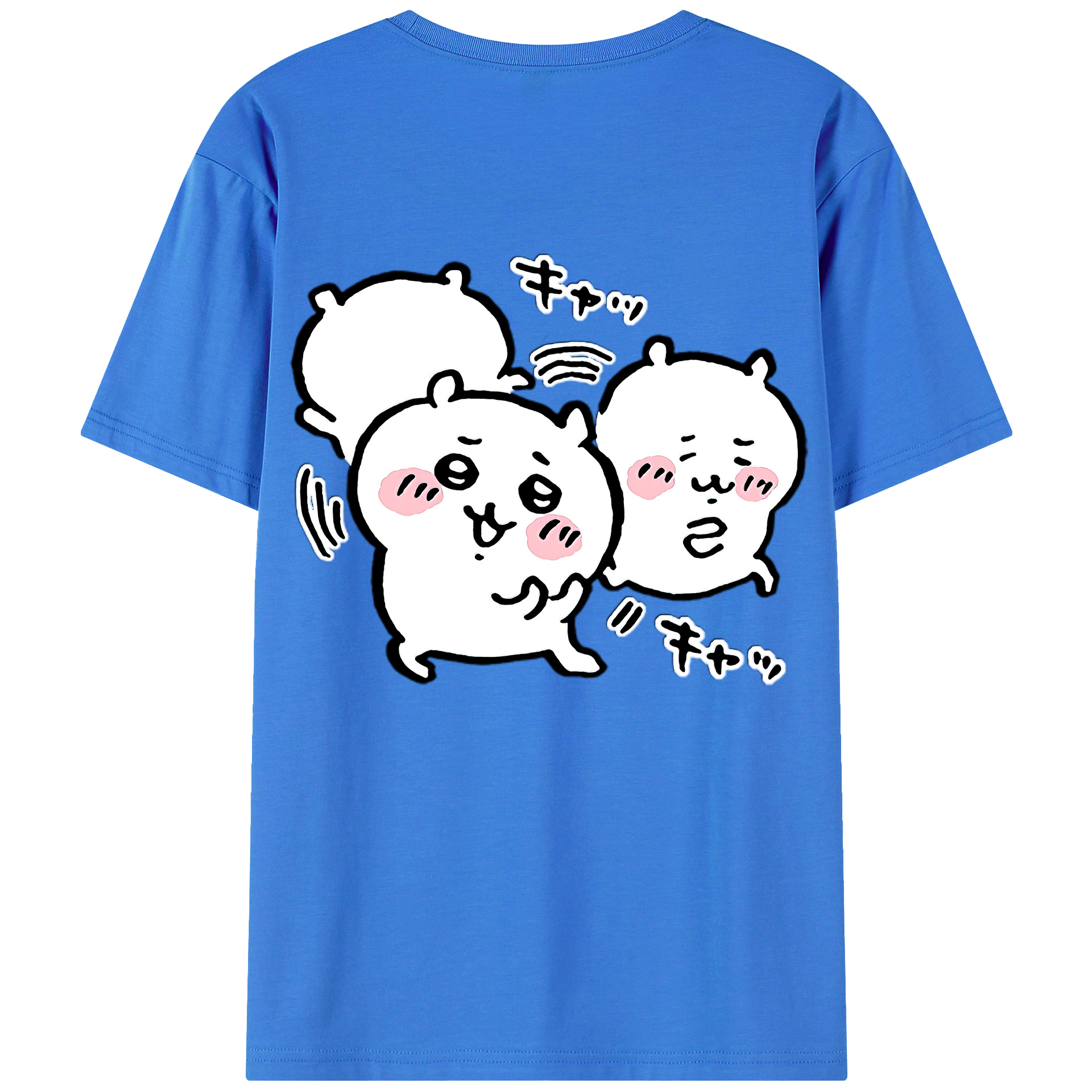 （画像用） ちいかわ ちいかわ Chii-kawa chiikawa 綿100％半袖Tシャツ（背面プリント）