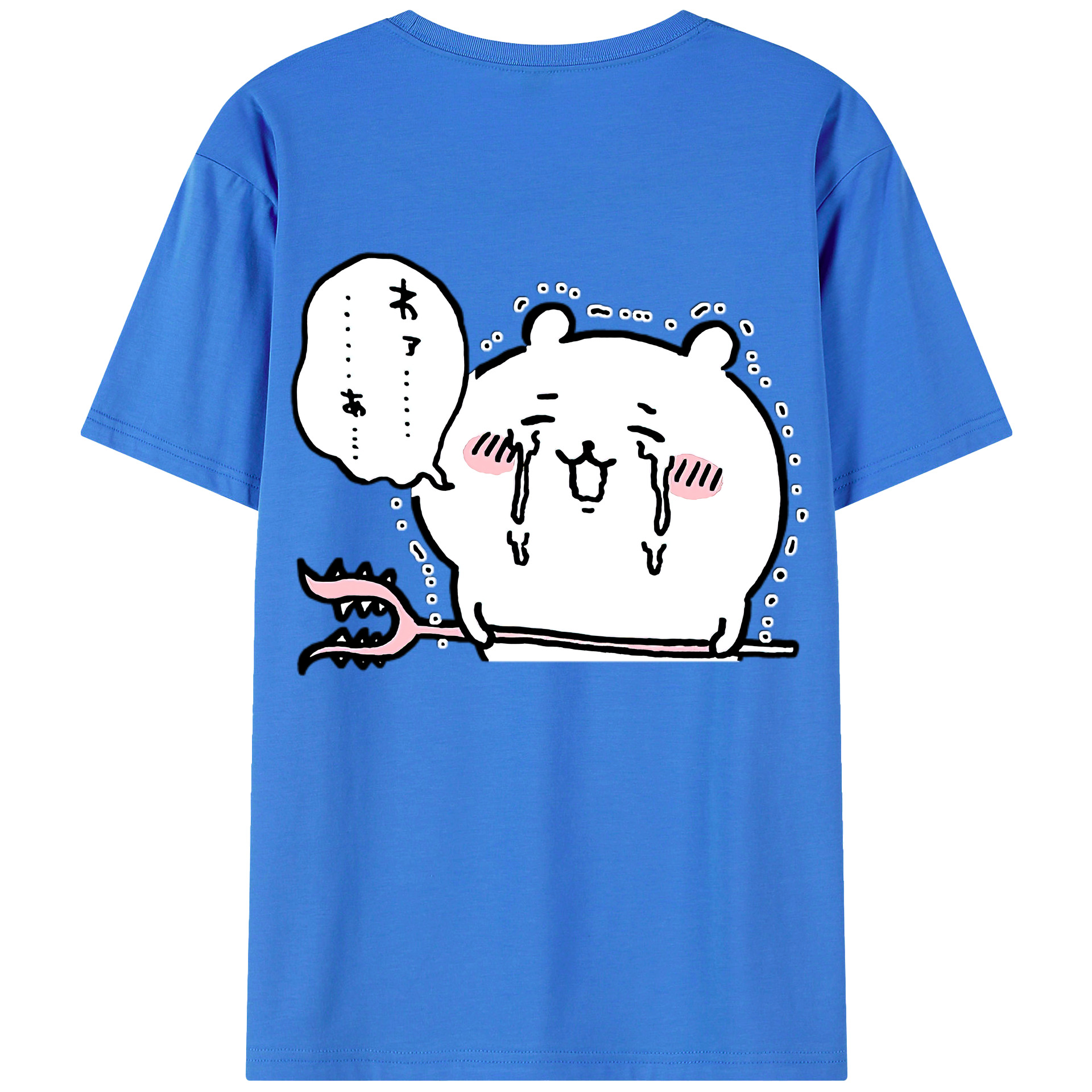 （画像用） ちいかわ ちいかわ Chii-kawa chiikawa 綿100％半袖Tシャツ（背面プリント）