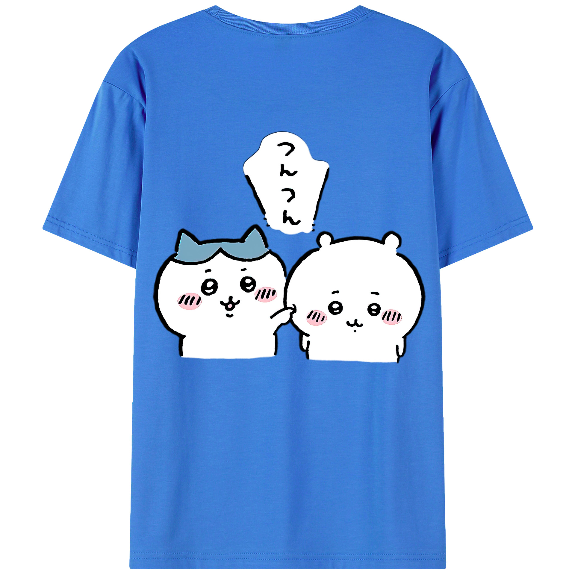 （画像用） ちいかわ ちいかわ Chii-kawa chiikawa 綿100％半袖Tシャツ（背面プリント）