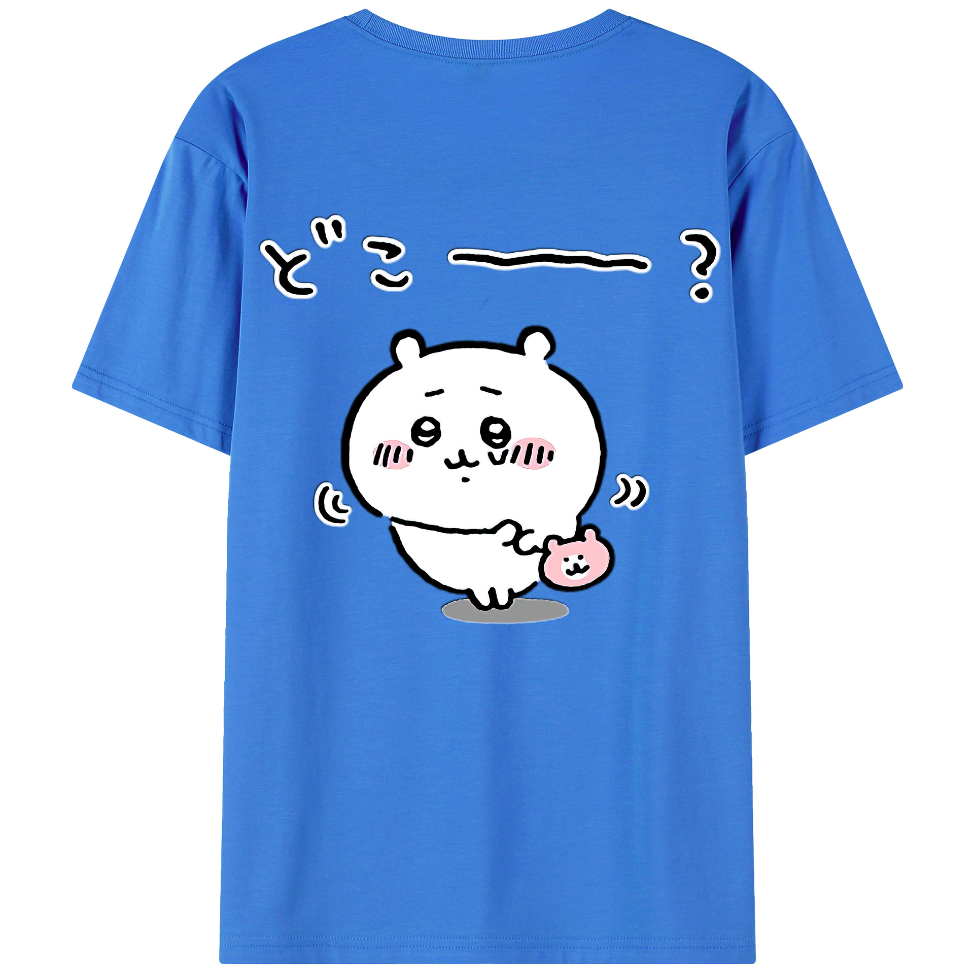 （画像用） ちいかわ ちいかわ Chii-kawa chiikawa 綿100％半袖Tシャツ（背面プリント）