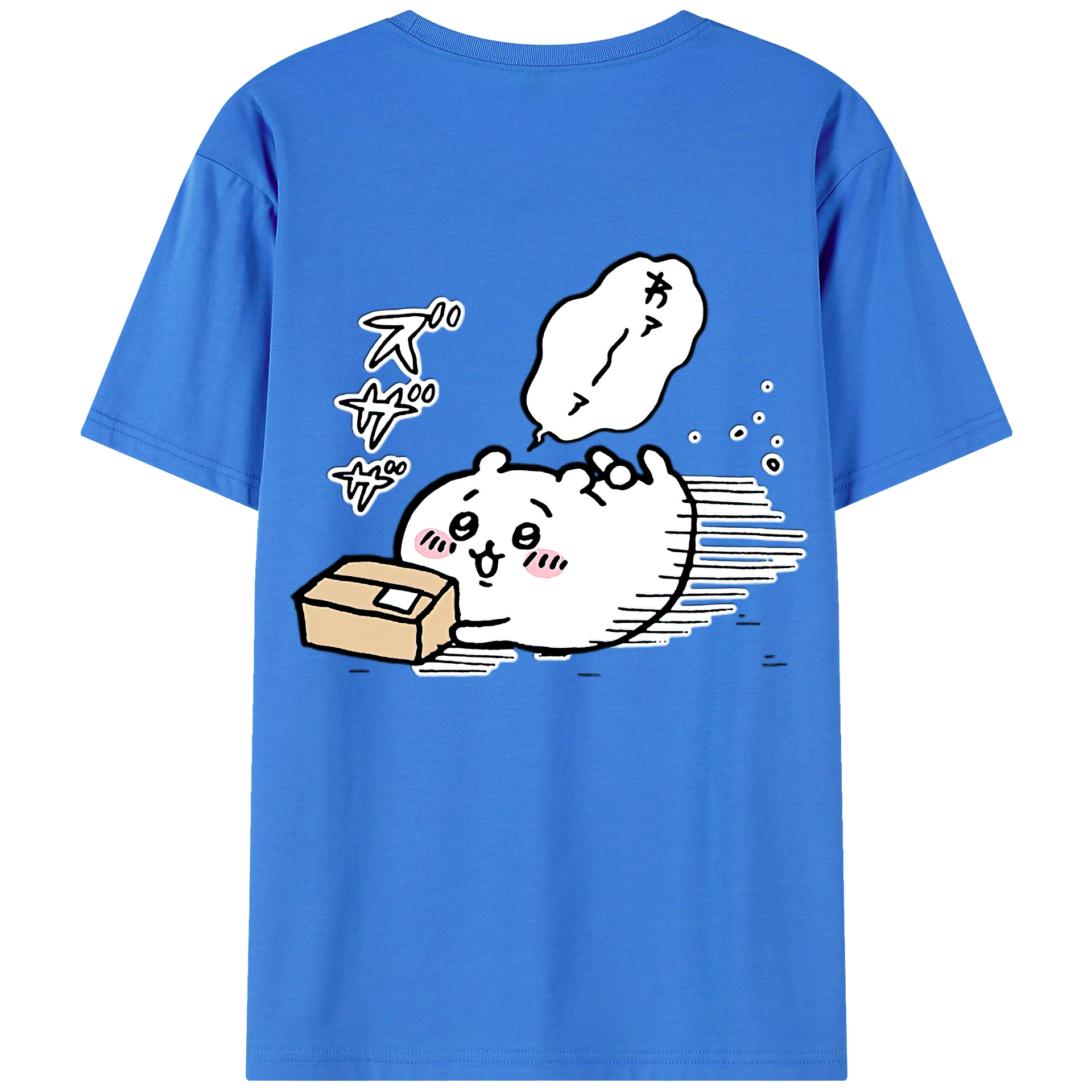 （画像用） ちいかわ ちいかわ Chii-kawa chiikawa 綿100％半袖Tシャツ（背面プリント）
