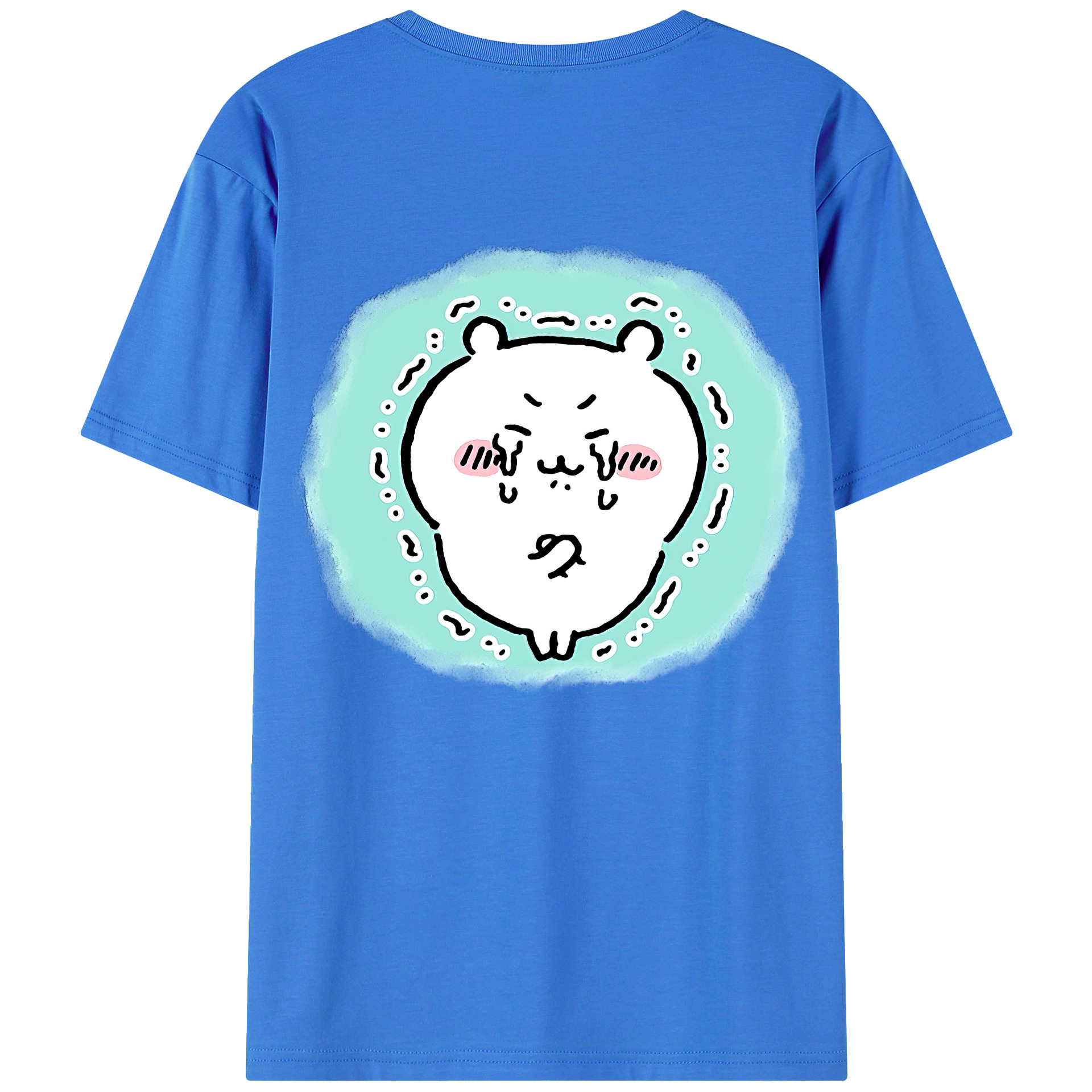 （画像用） ちいかわ ちいかわ Chii-kawa chiikawa 綿100％半袖Tシャツ（背面プリント）