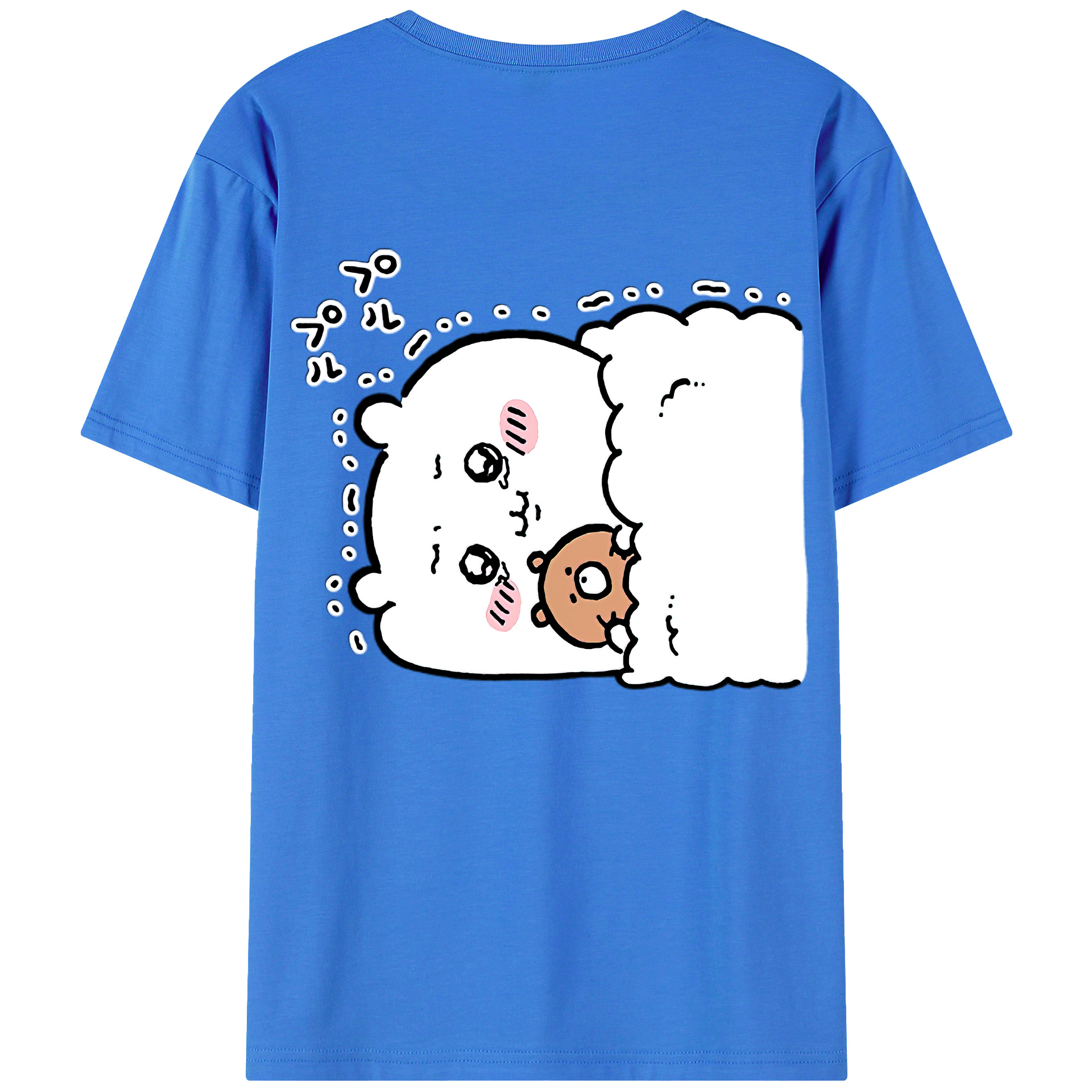 （画像用） ちいかわ ちいかわ Chii-kawa chiikawa 綿100％半袖Tシャツ（背面プリント）