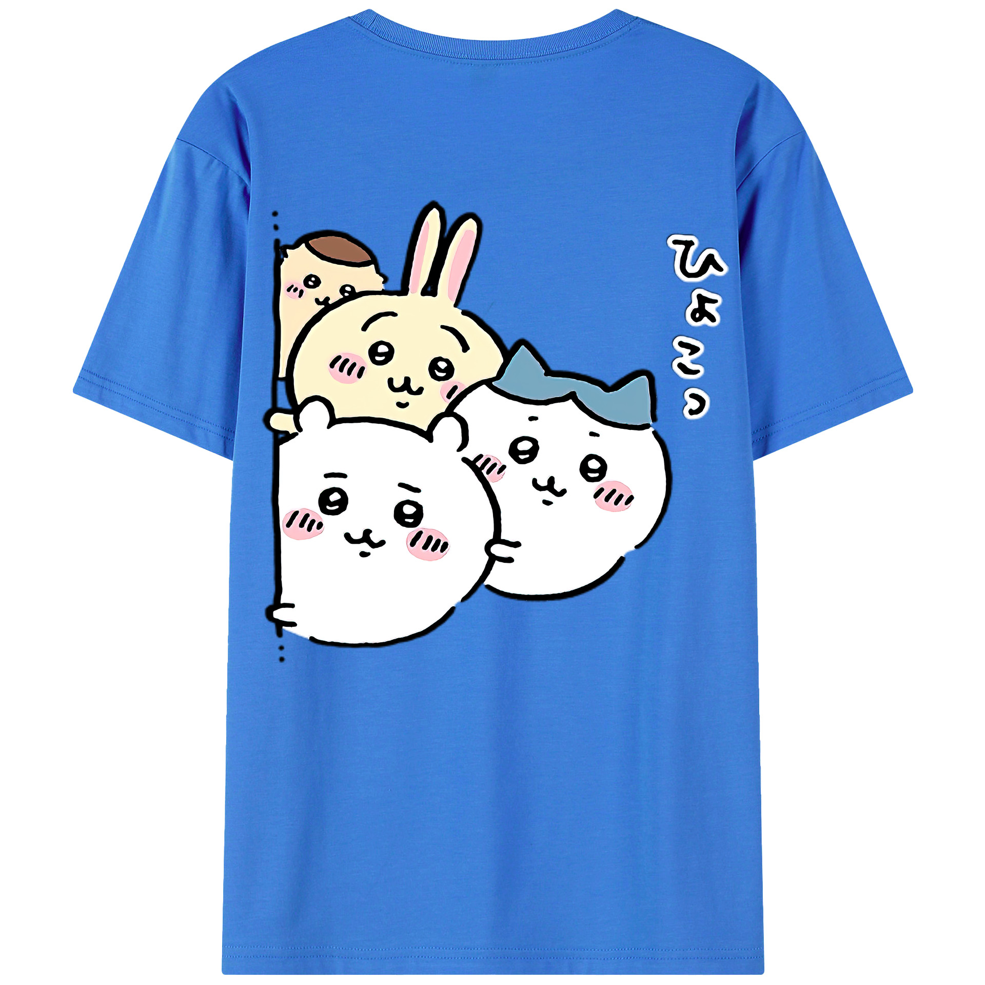 （画像用） ちいかわ ちいかわ Chii-kawa chiikawa 綿100％半袖Tシャツ（背面プリント）