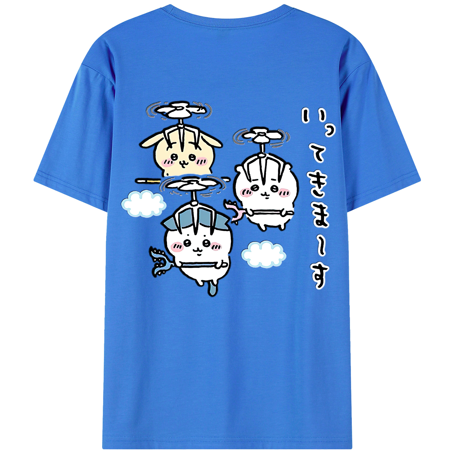 （画像用） ちいかわ ちいかわ Chii-kawa chiikawa 綿100％半袖Tシャツ（背面プリント）