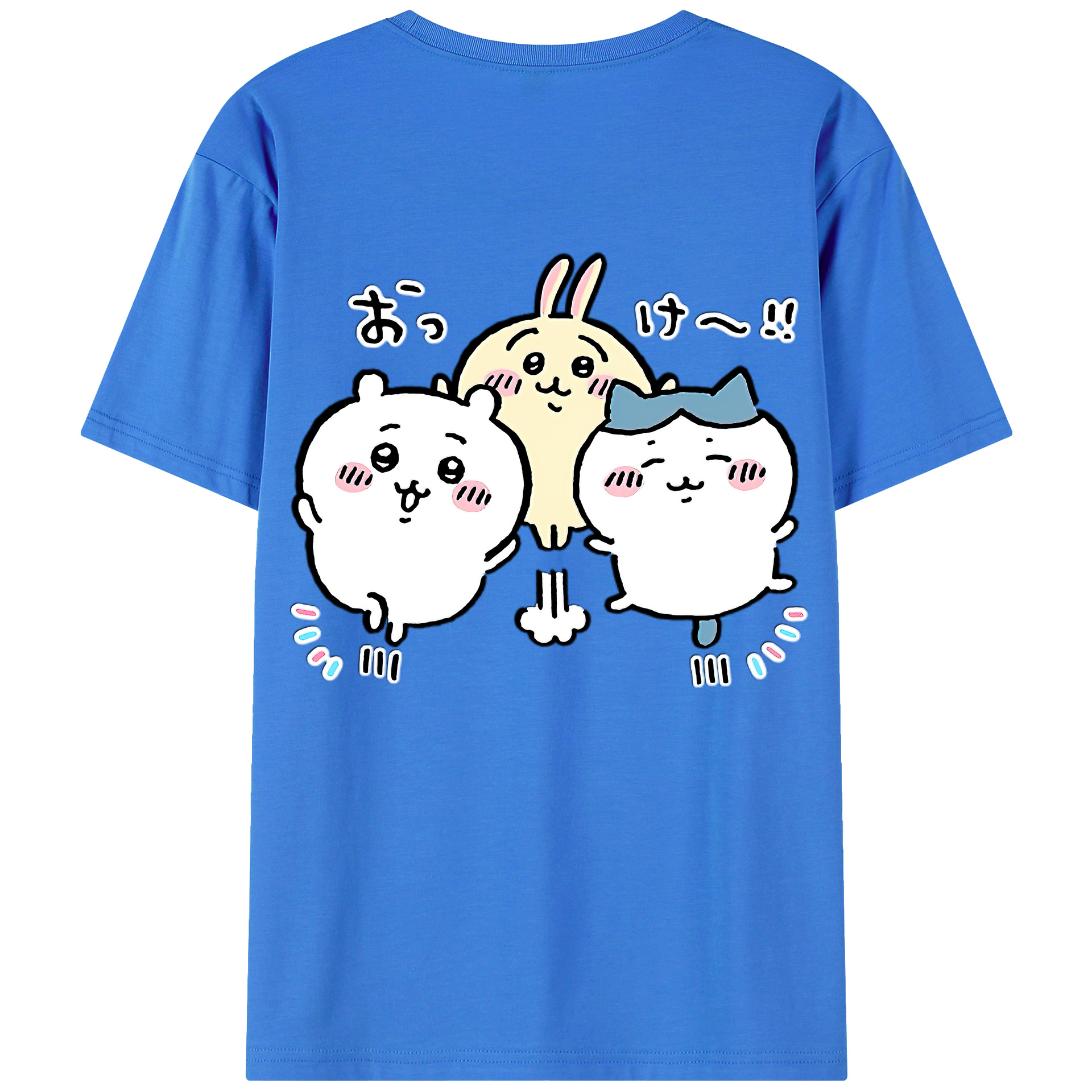 （画像用） ちいかわ ちいかわ Chii-kawa chiikawa 綿100％半袖Tシャツ（背面プリント）