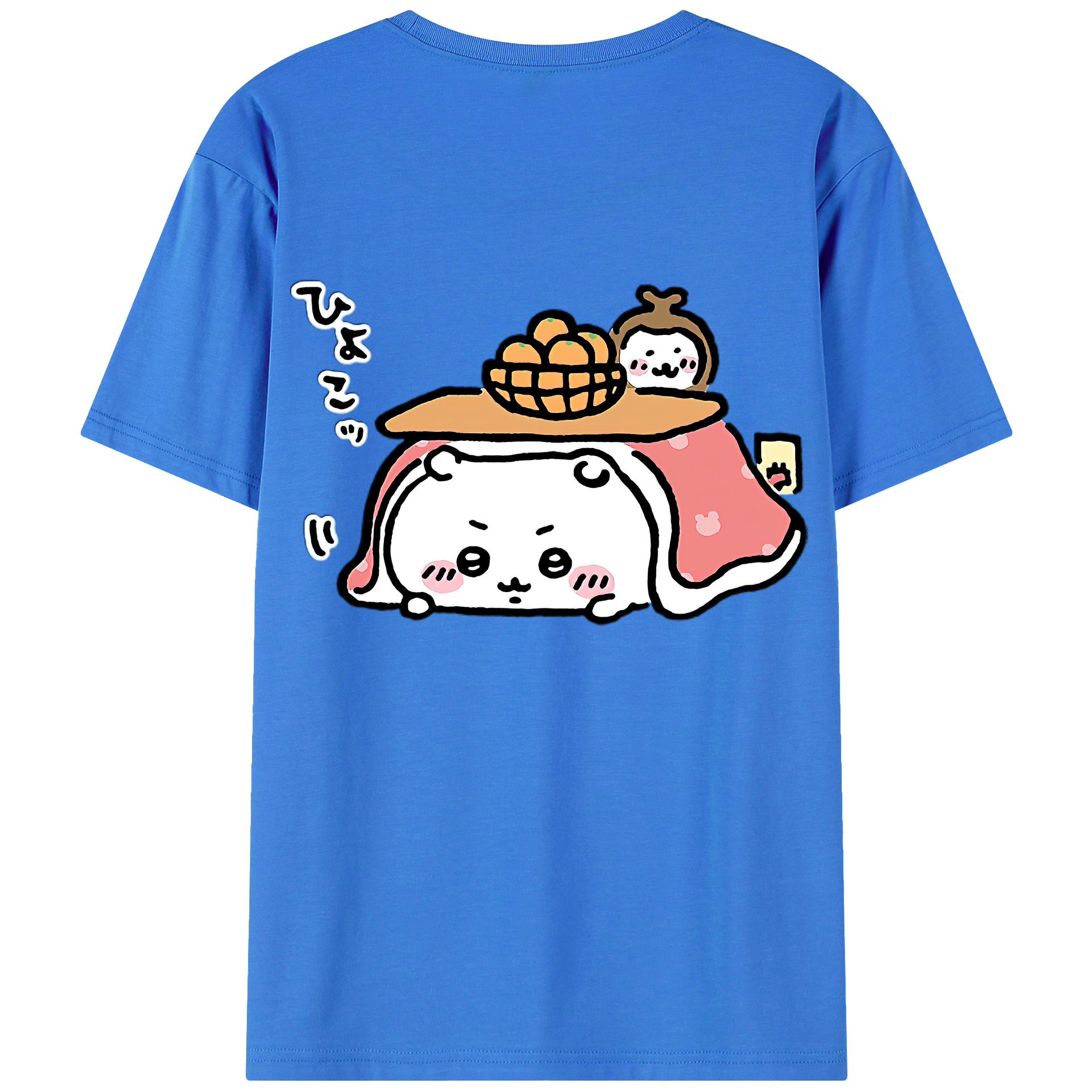 （画像用） ちいかわ ちいかわ Chii-kawa chiikawa 綿100％半袖Tシャツ（背面プリント）