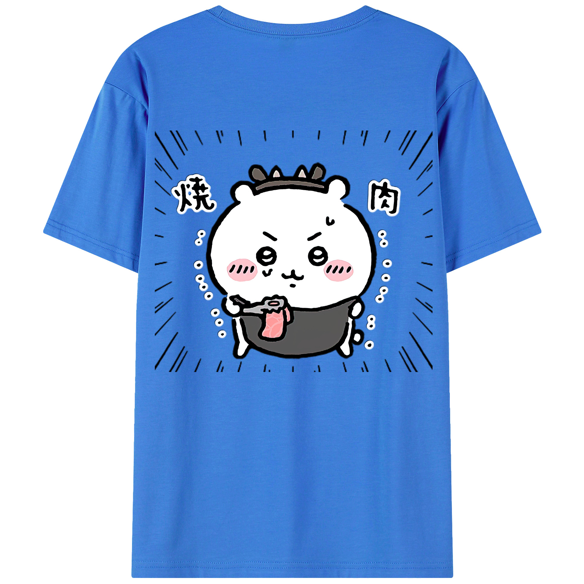（画像用） ちいかわ ちいかわ Chii-kawa chiikawa 綿100％半袖Tシャツ（背面プリント）