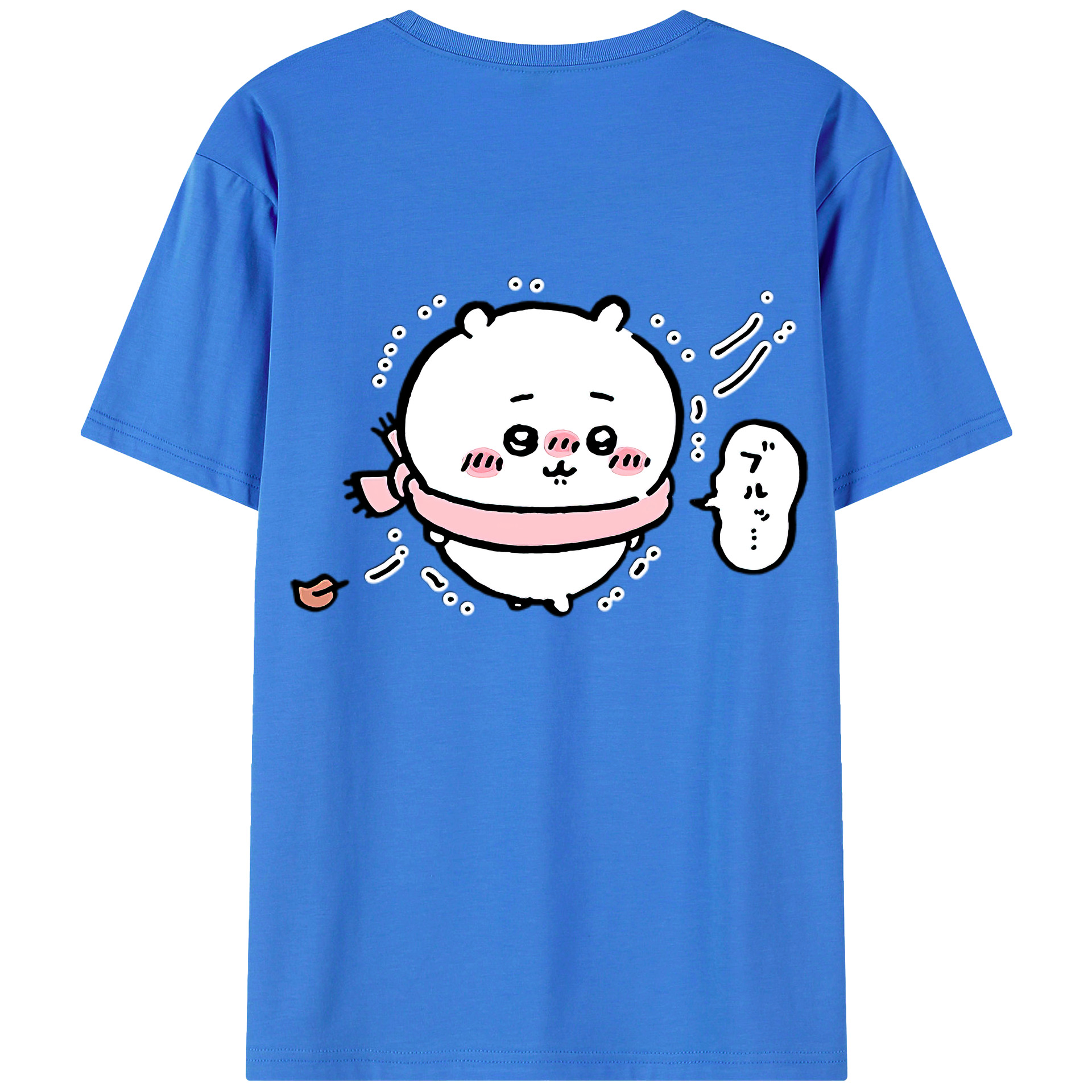 （画像用） ちいかわ ちいかわ Chii-kawa chiikawa 綿100％半袖Tシャツ（背面プリント）