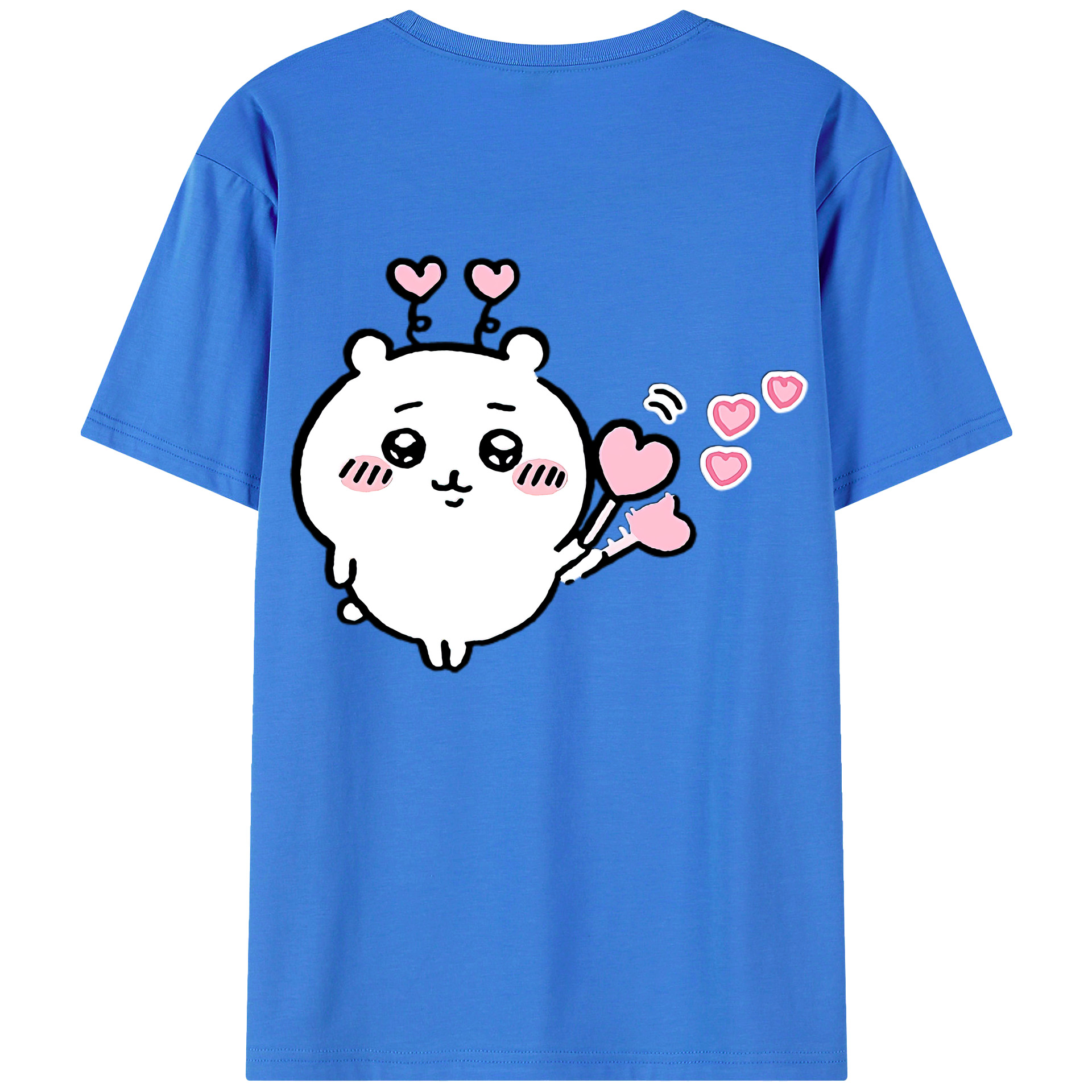 （画像用） ちいかわ ちいかわ Chii-kawa chiikawa 綿100％半袖Tシャツ（背面プリント）