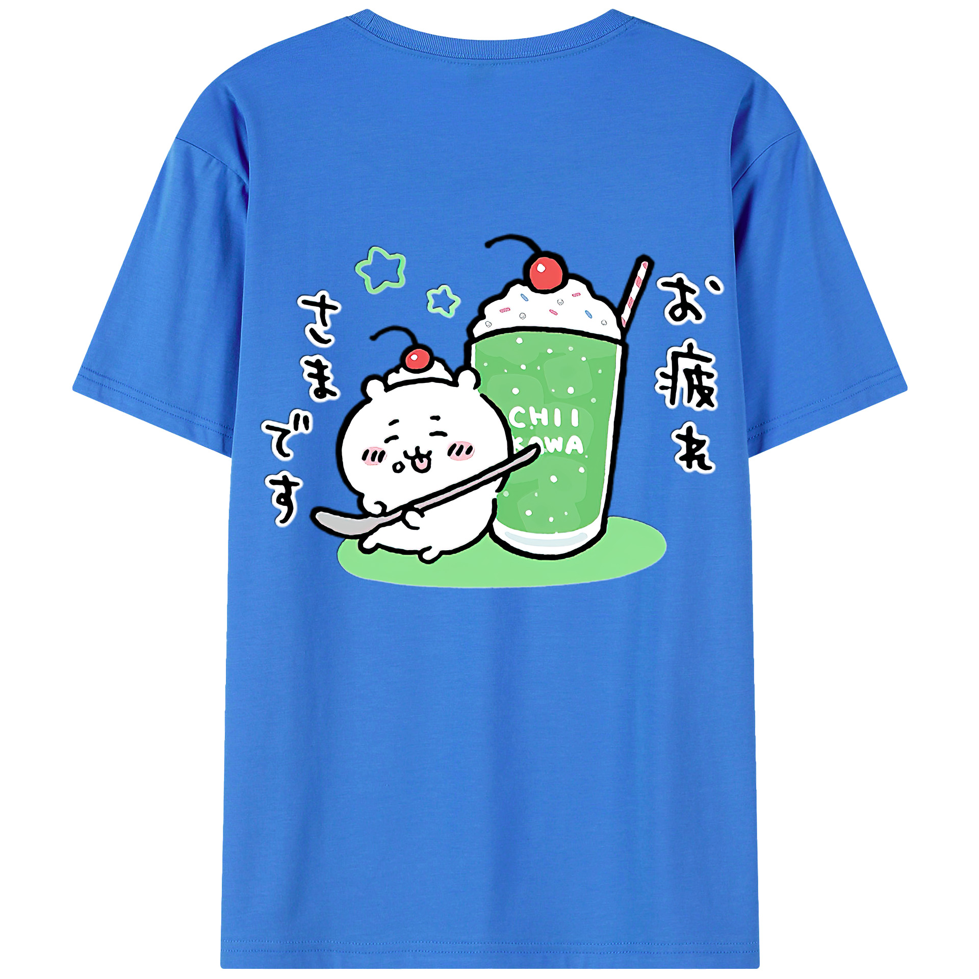 （画像用） ちいかわ ちいかわ Chii-kawa chiikawa 綿100％半袖Tシャツ（背面プリント）