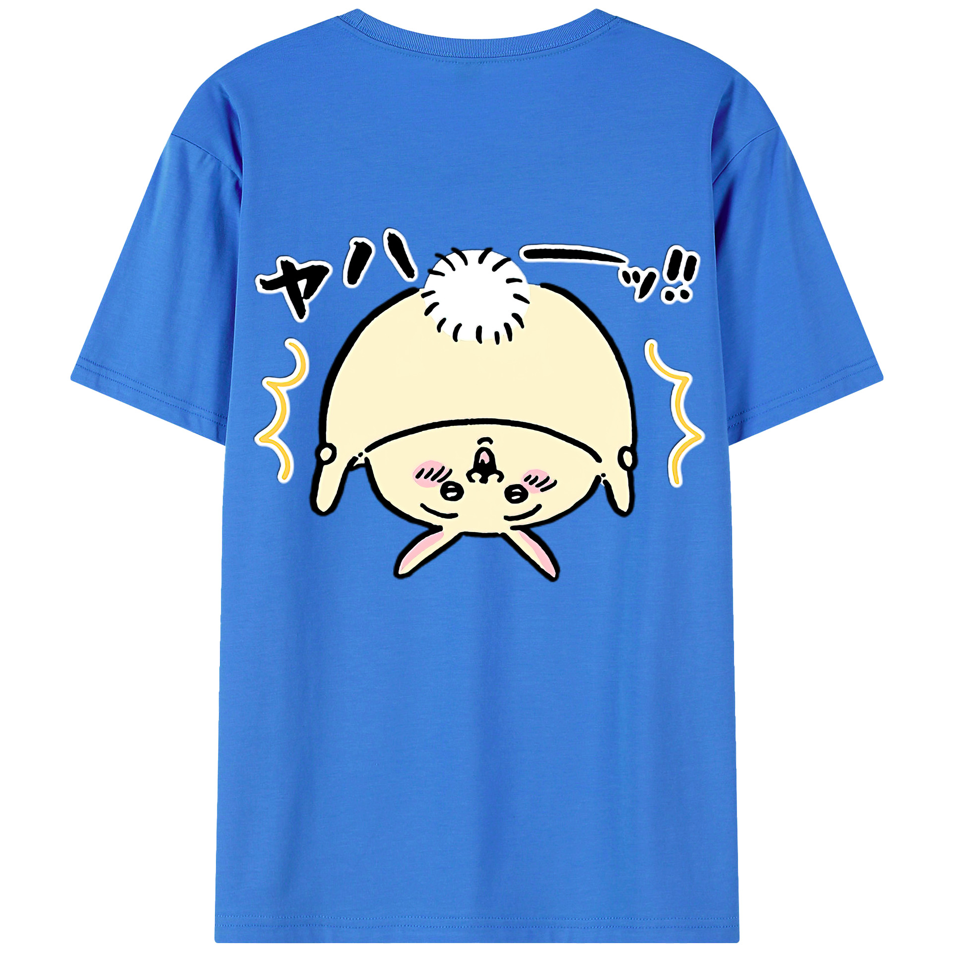 （画像用） ちいかわ うさぎ Chii-kawa usagi 綿100％半袖Tシャツ（背面プリント）