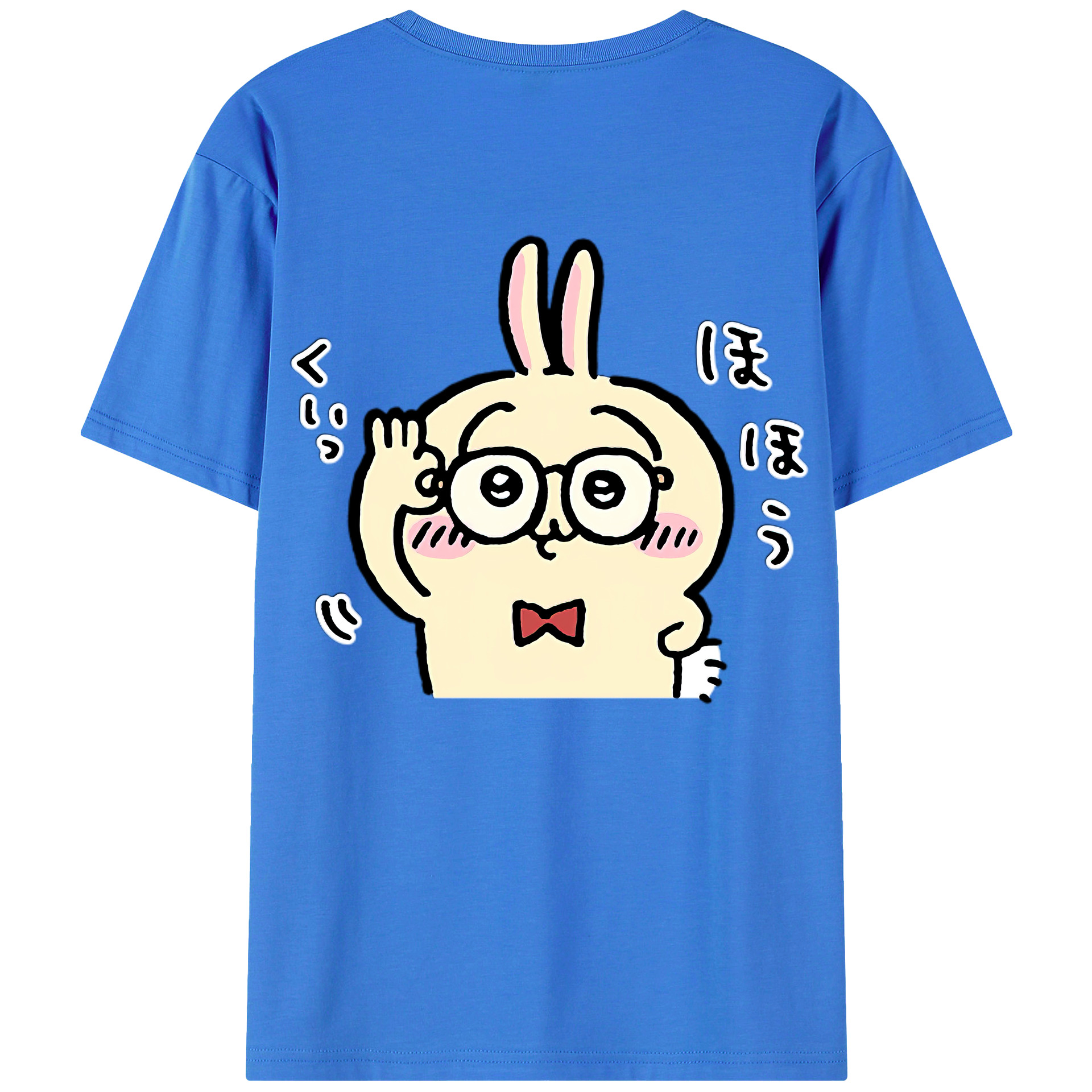 （画像用） ちいかわ うさぎ Chii-kawa usagi 綿100％半袖Tシャツ（背面プリント）