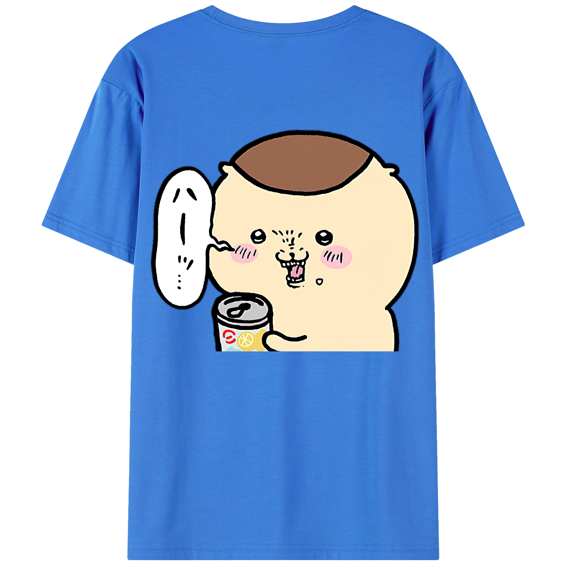 （画像用） ちいかわ くりまんじゅう Chii-kawa kuri manjū 綿100％半袖Tシャツ（背面プリント）