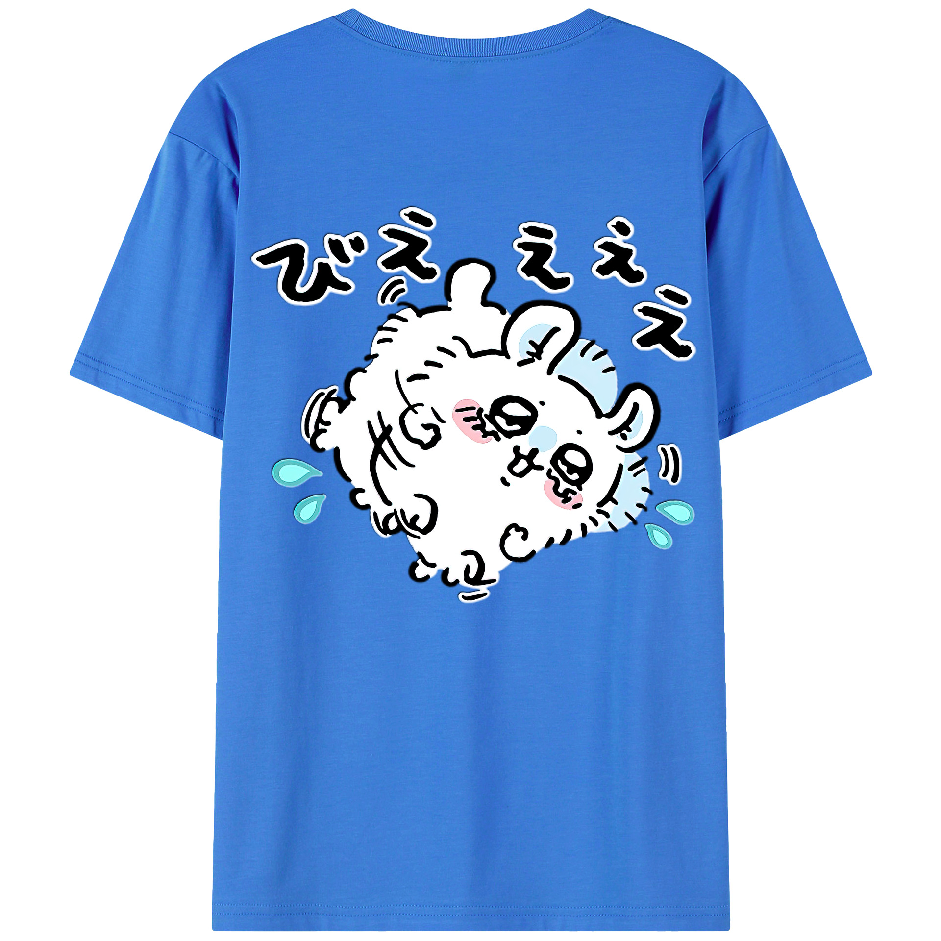 （画像用） ちいかわ モモンガ Chii-kawa Momonga 綿100％半袖Tシャツ（背面プリント）