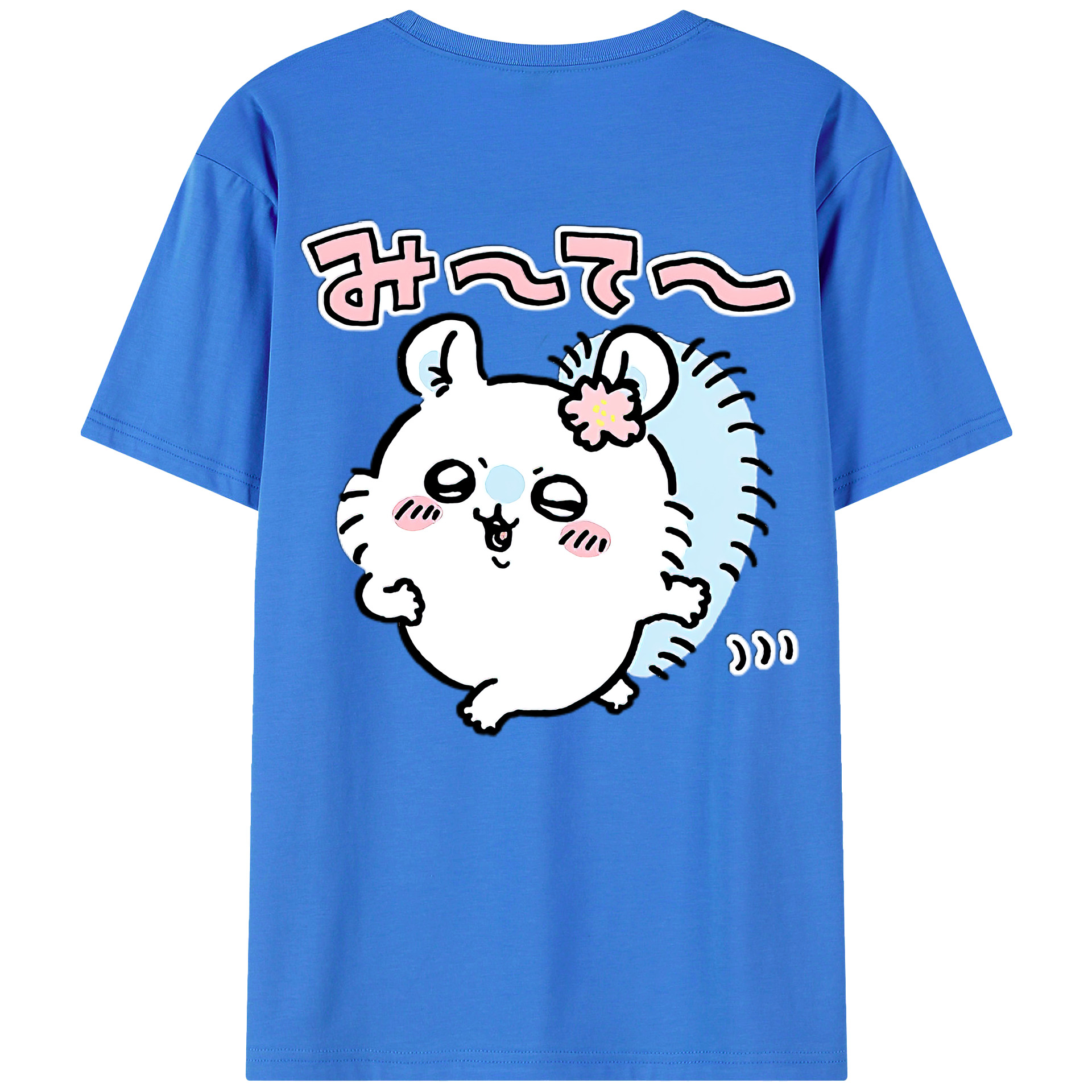 （画像用） ちいかわ モモンガ Chii-kawa Momonga 綿100％半袖Tシャツ（背面プリント）