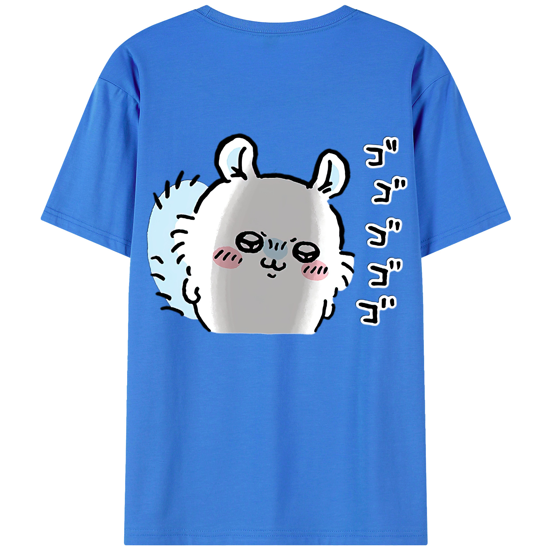 （画像用） ちいかわ モモンガ Chii-kawa Momonga 綿100％半袖Tシャツ（背面プリント）