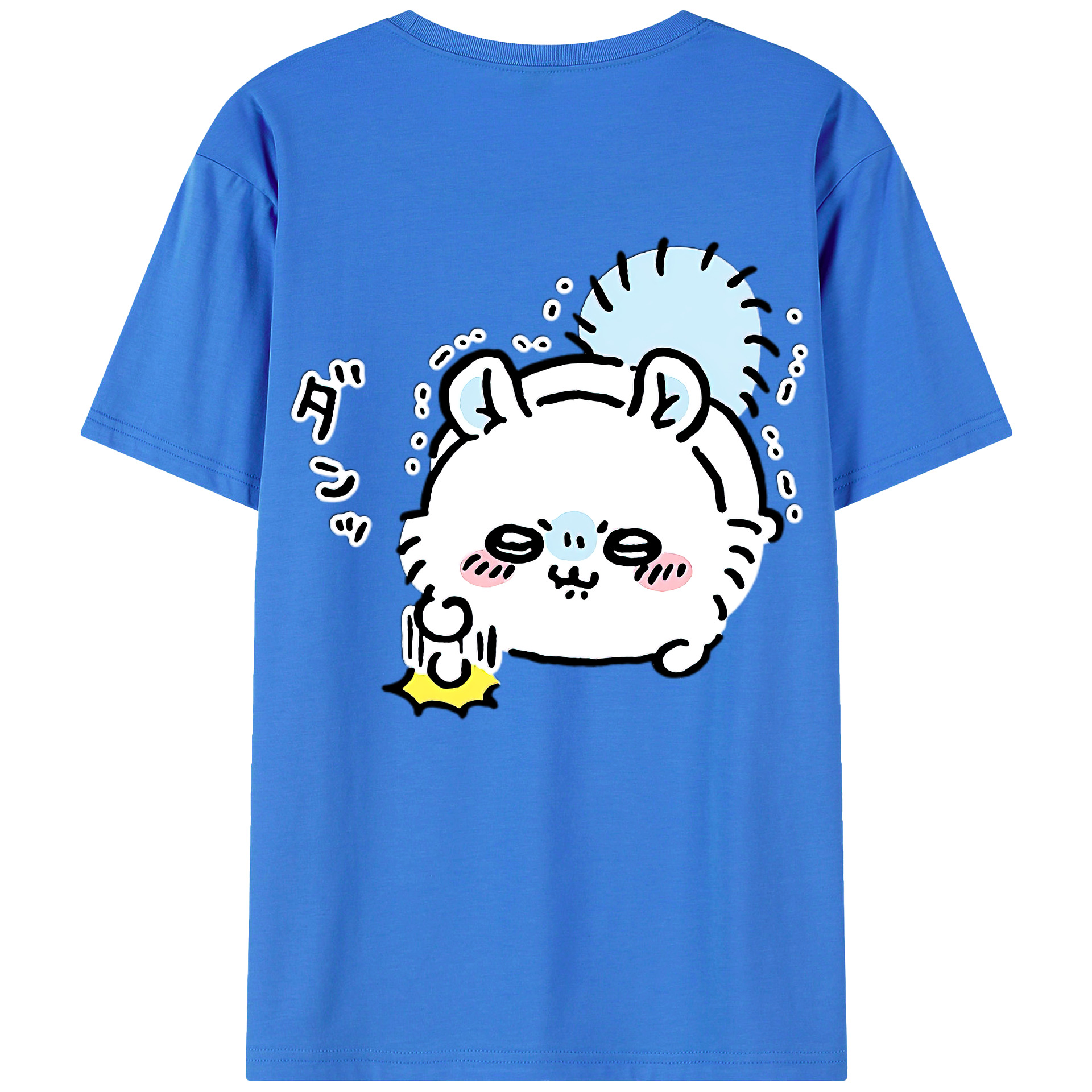 （画像用） ちいかわ モモンガ Chii-kawa Momonga 綿100％半袖Tシャツ（背面プリント）