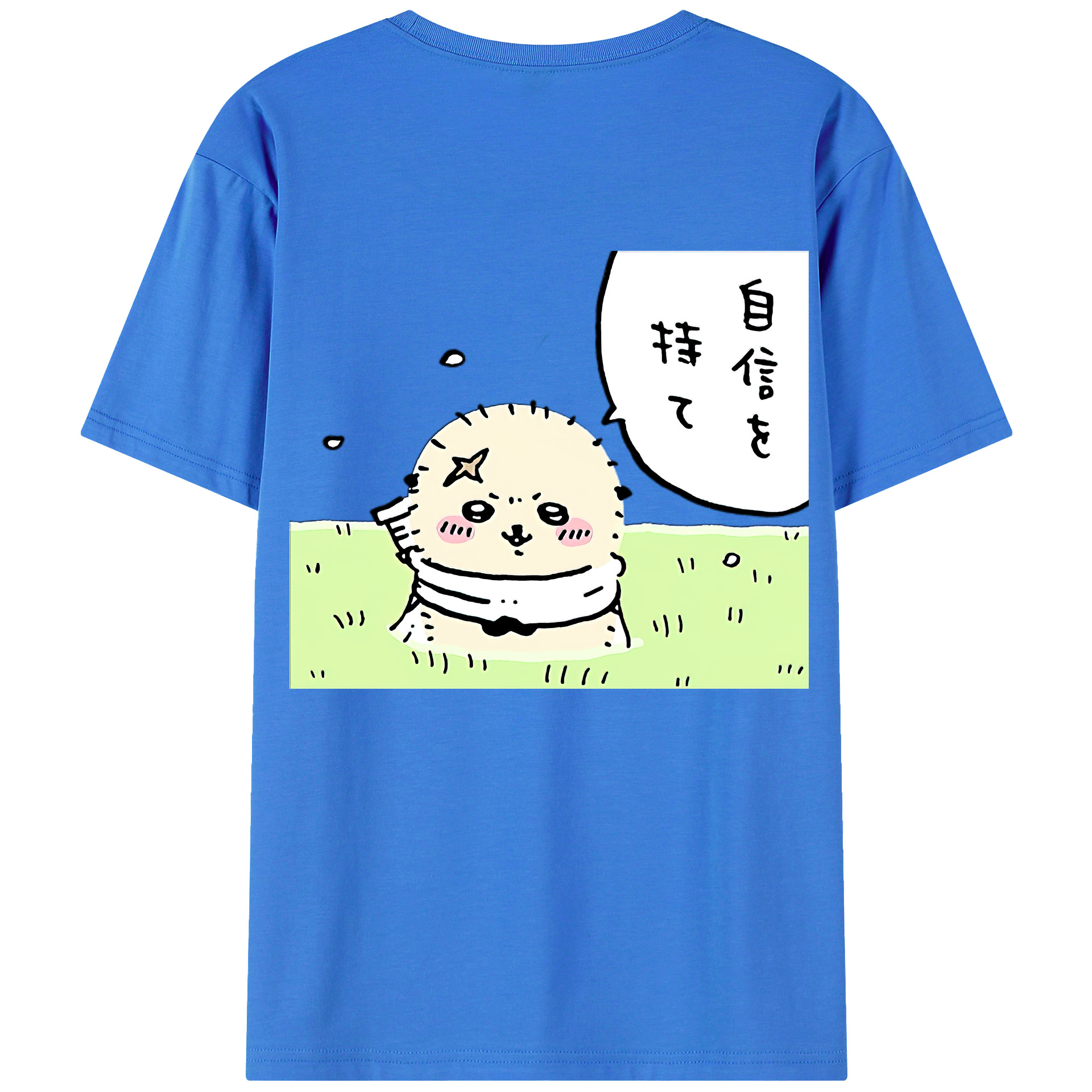 （画像用） ちいかわ ラッコ Chii-kawa Sea otter 綿100％半袖Tシャツ（背面プリント）