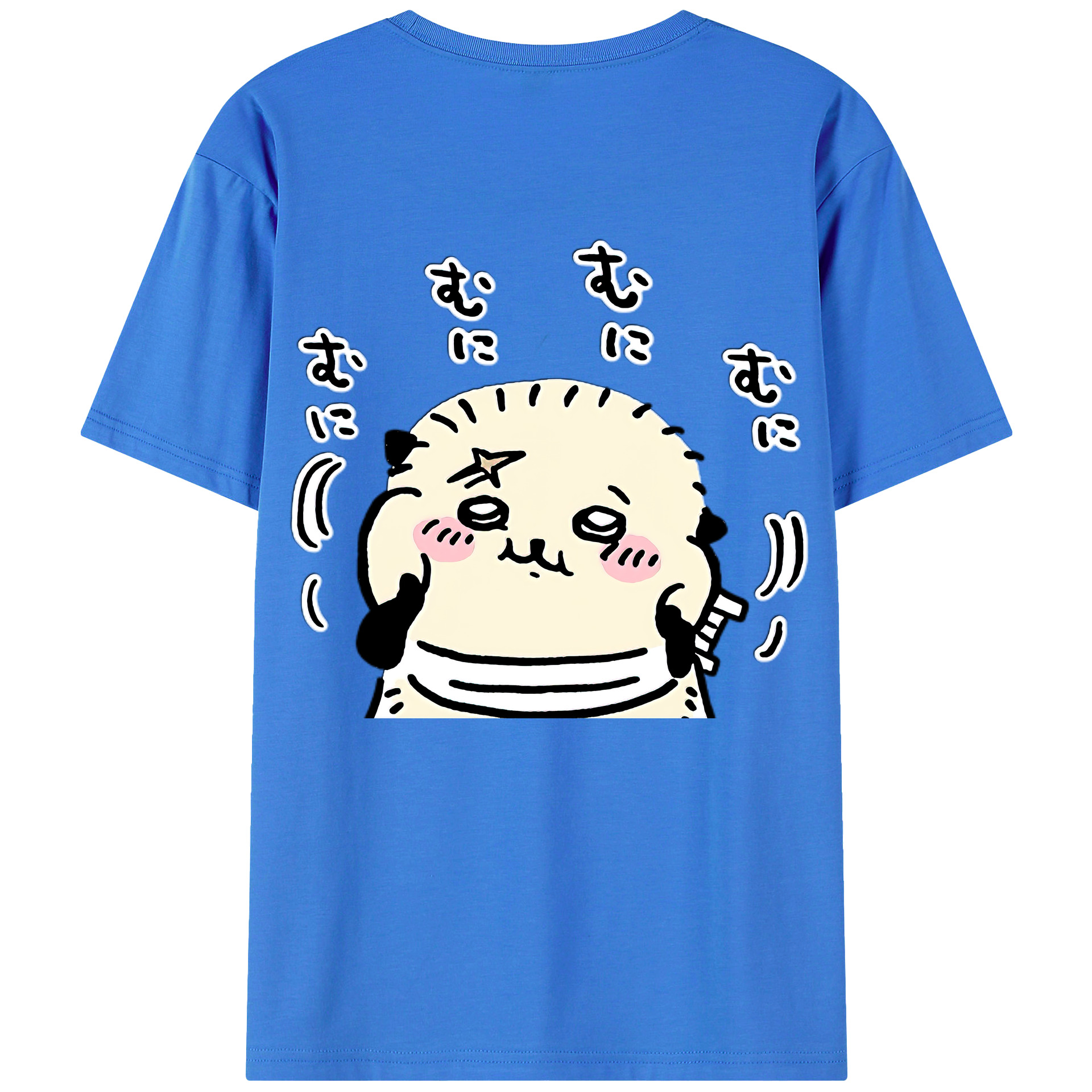 （画像用） ちいかわ ラッコ Chii-kawa Sea otter 綿100％半袖Tシャツ（背面プリント）