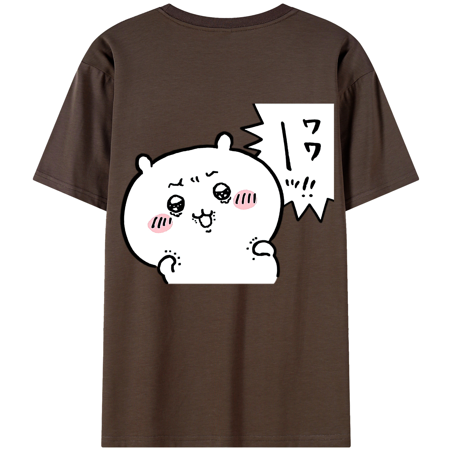 （画像用） ちいかわ ちいかわ Chii-kawa chiikawa 綿100％半袖Tシャツ（背面プリント）