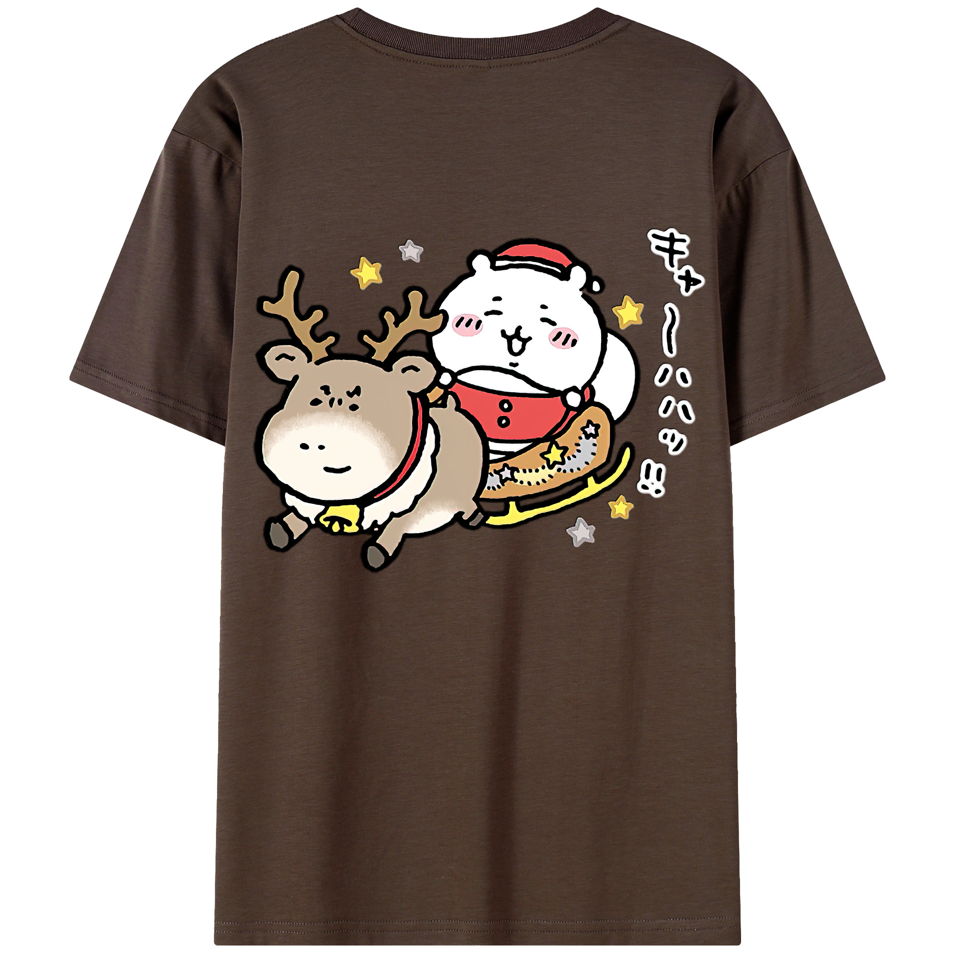 （画像用） ちいかわ ちいかわ Chii-kawa chiikawa 綿100％半袖Tシャツ（背面プリント）