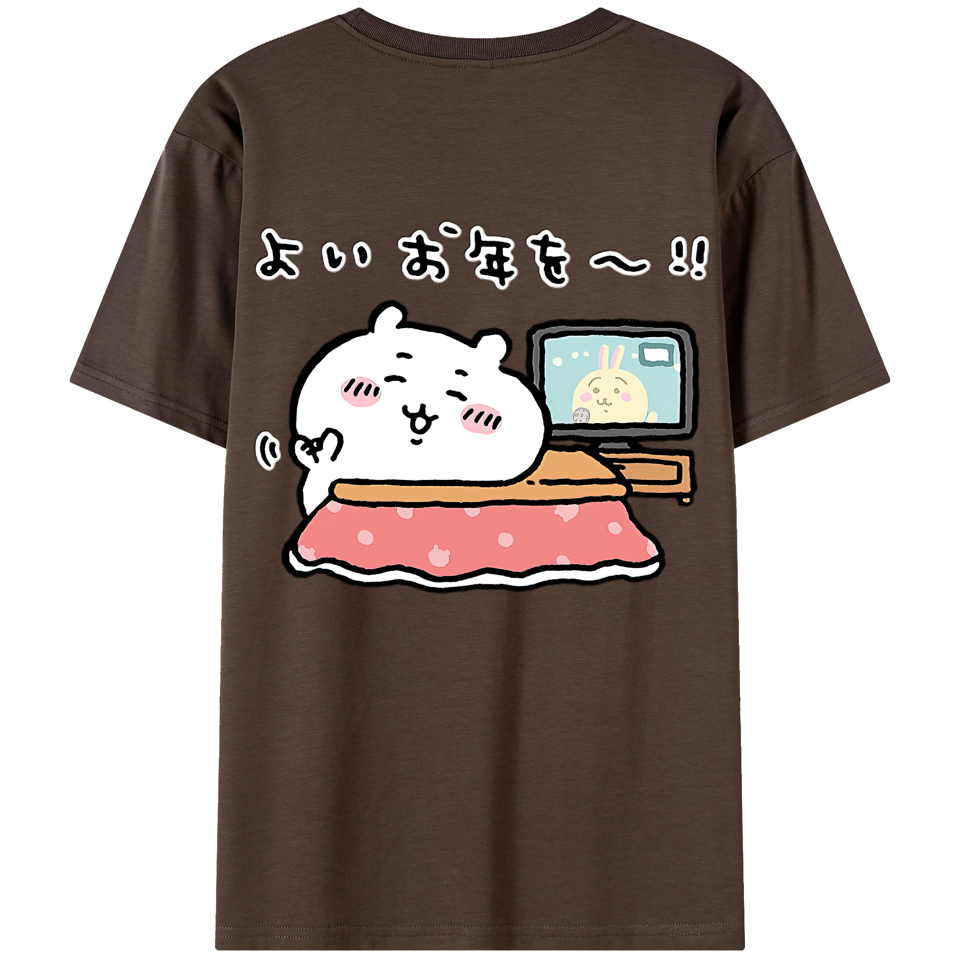 （画像用） ちいかわ ちいかわ Chii-kawa chiikawa 綿100％半袖Tシャツ（背面プリント）