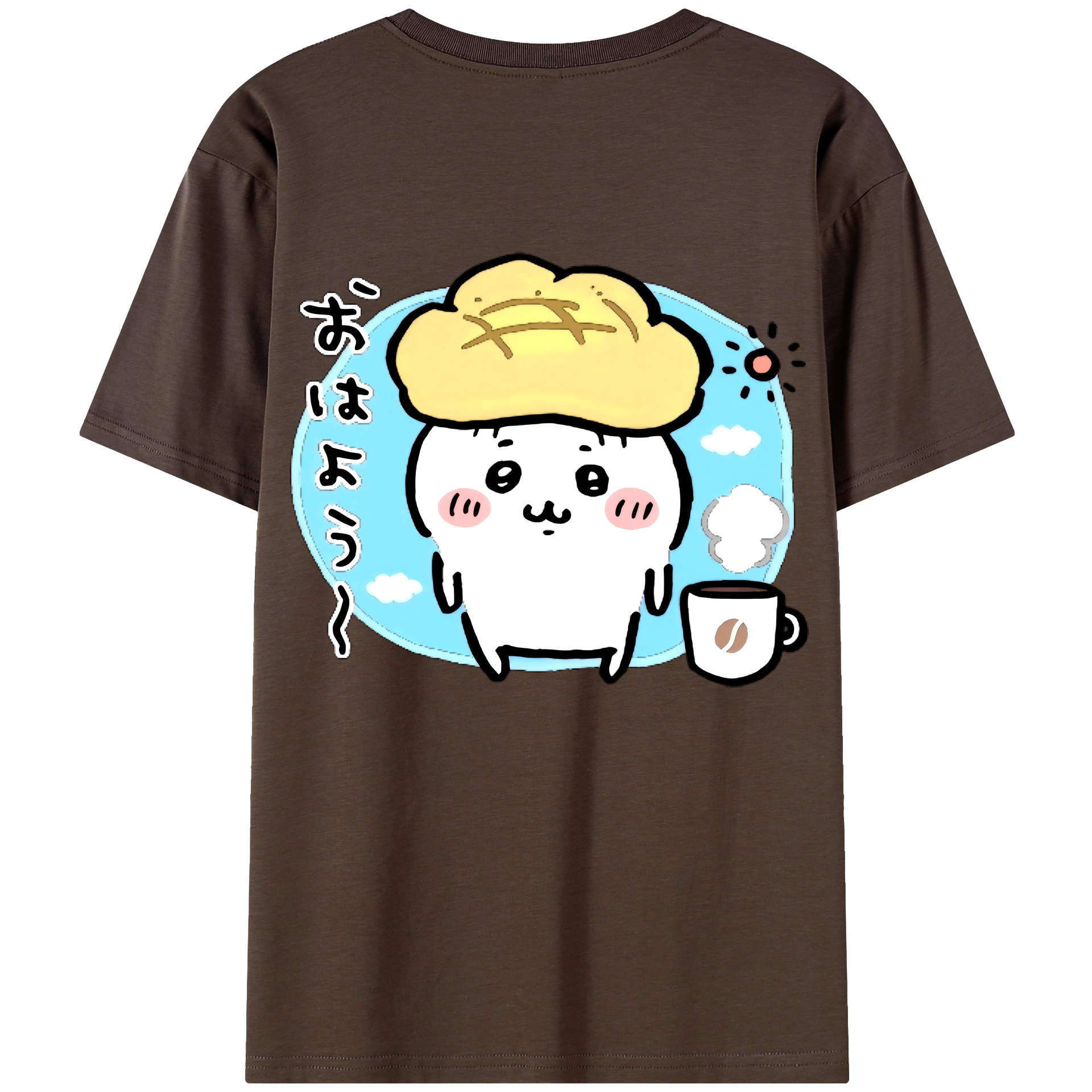 （画像用） ちいかわ ちいかわ Chii-kawa chiikawa 綿100％半袖Tシャツ（背面プリント）