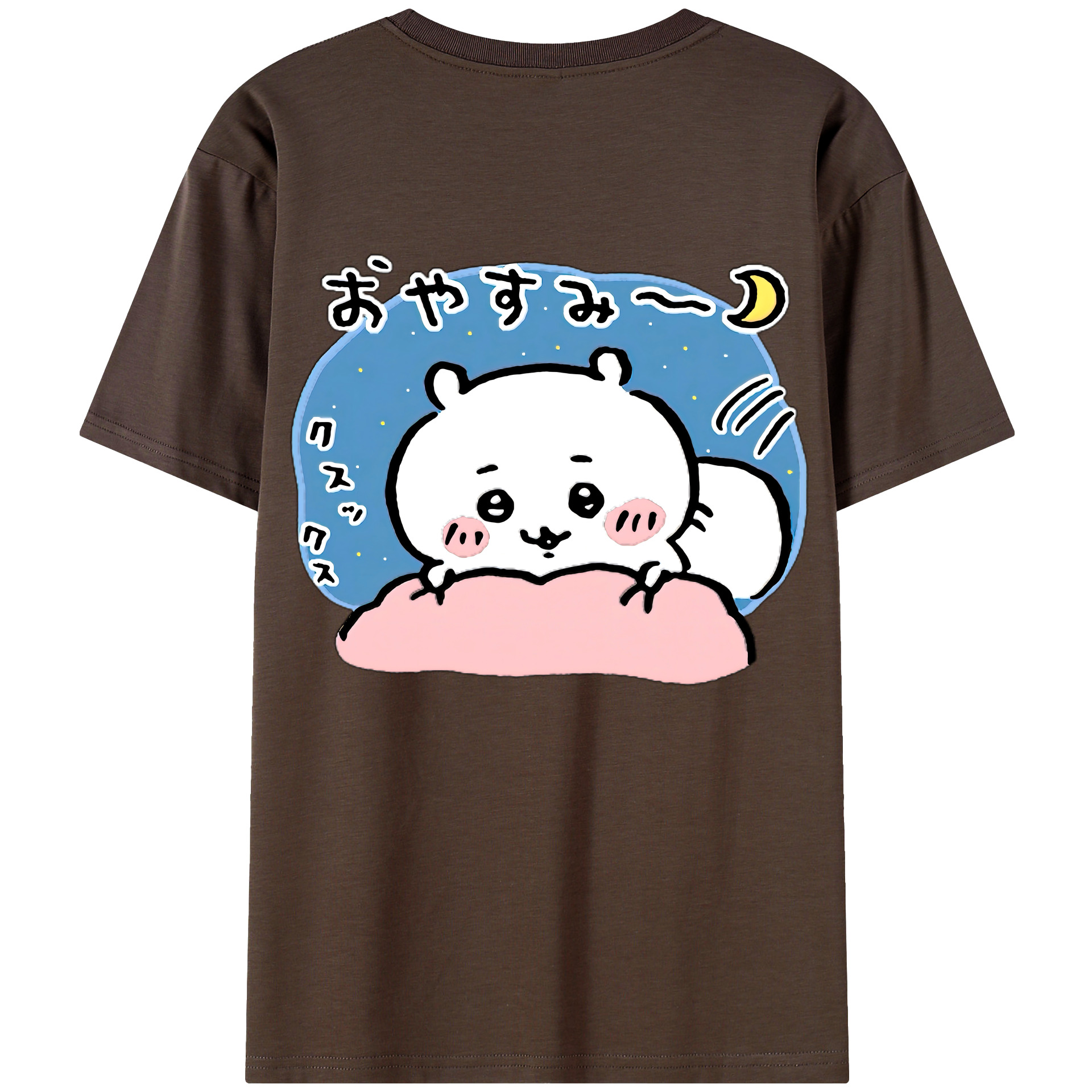 （画像用） ちいかわ ちいかわ Chii-kawa chiikawa 綿100％半袖Tシャツ（背面プリント）