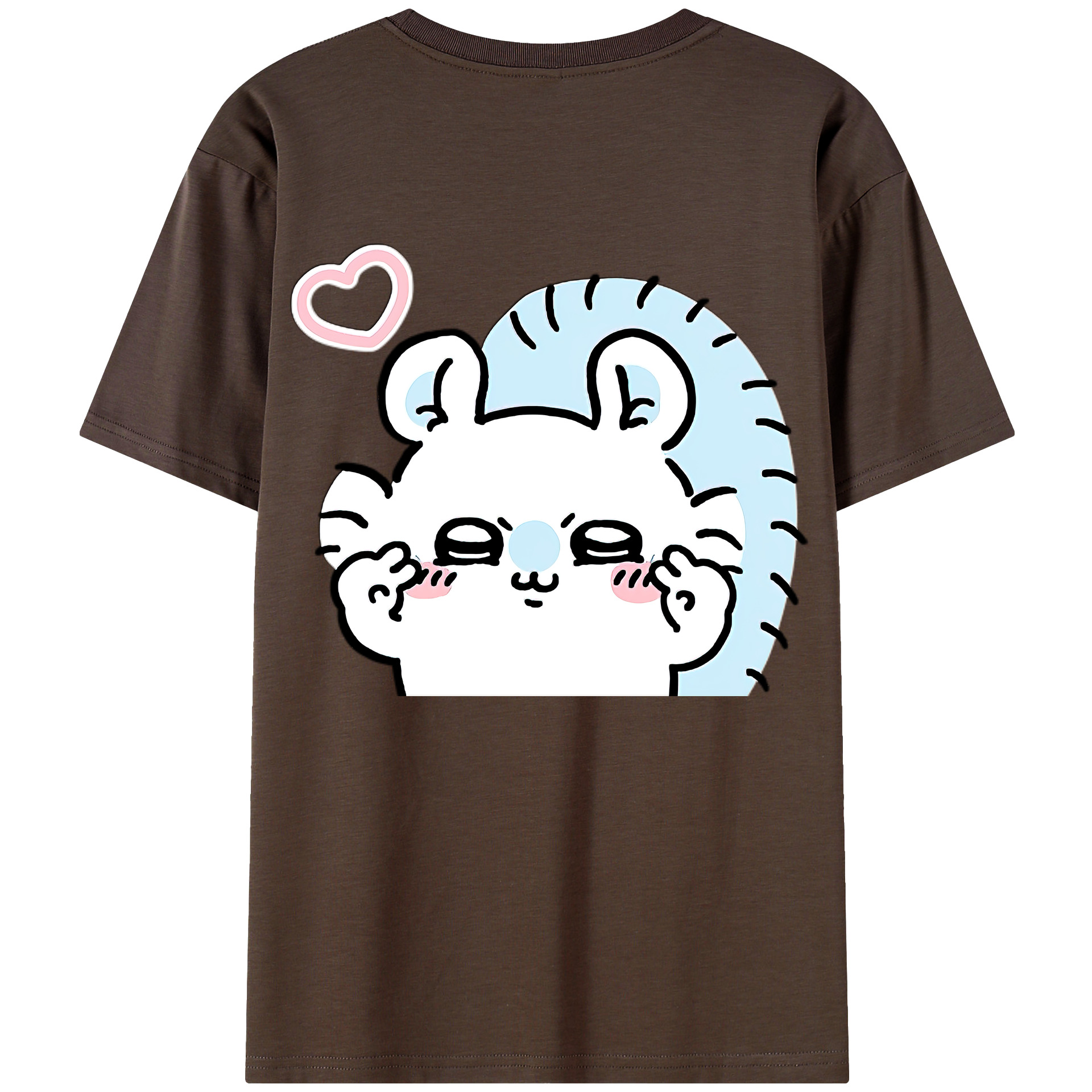 （画像用） ちいかわ モモンガ Chii-kawa Momonga 綿100％半袖Tシャツ（背面プリント）