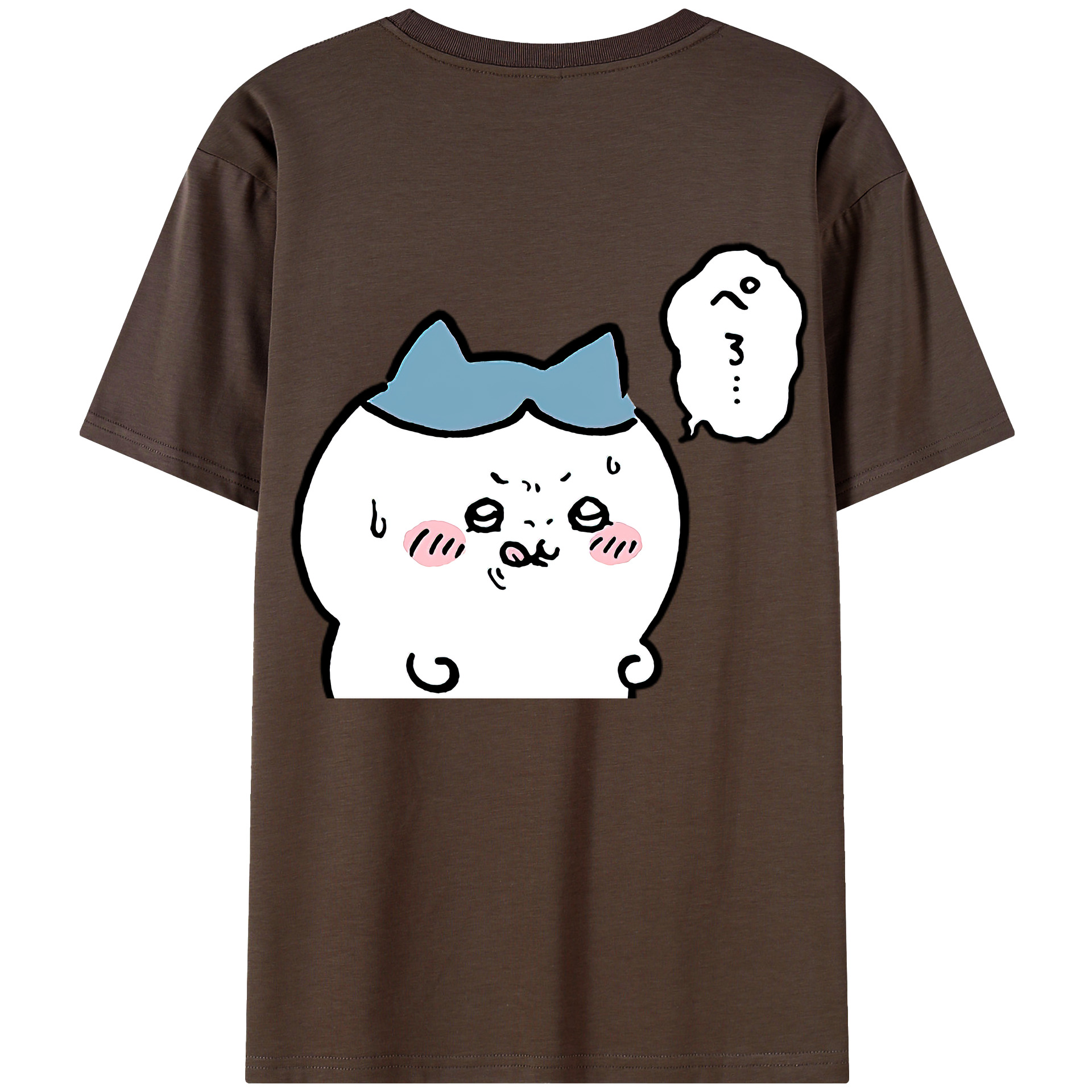 （画像用） ちいかわ ハチワレ Chii-kawa hachiware 綿100％半袖Tシャツ（背面プリント）