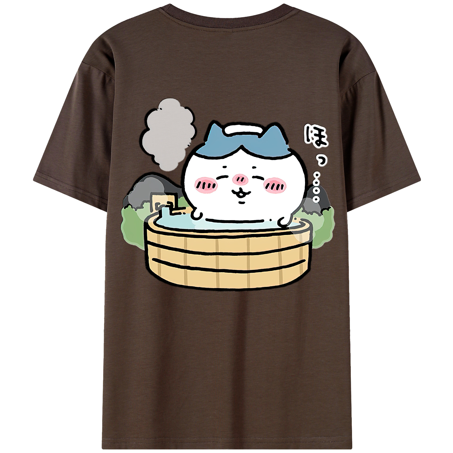 （画像用） ちいかわ ハチワレ Chii-kawa hachiware 綿100％半袖Tシャツ（背面プリント）
