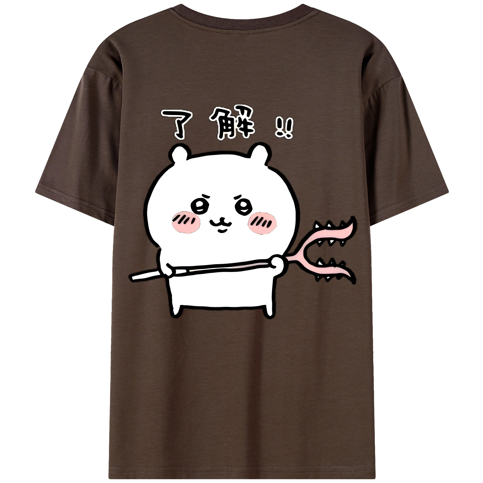 （画像用） ちいかわ ちいかわ Chii-kawa chiikawa 綿100％半袖Tシャツ（背面プリント）