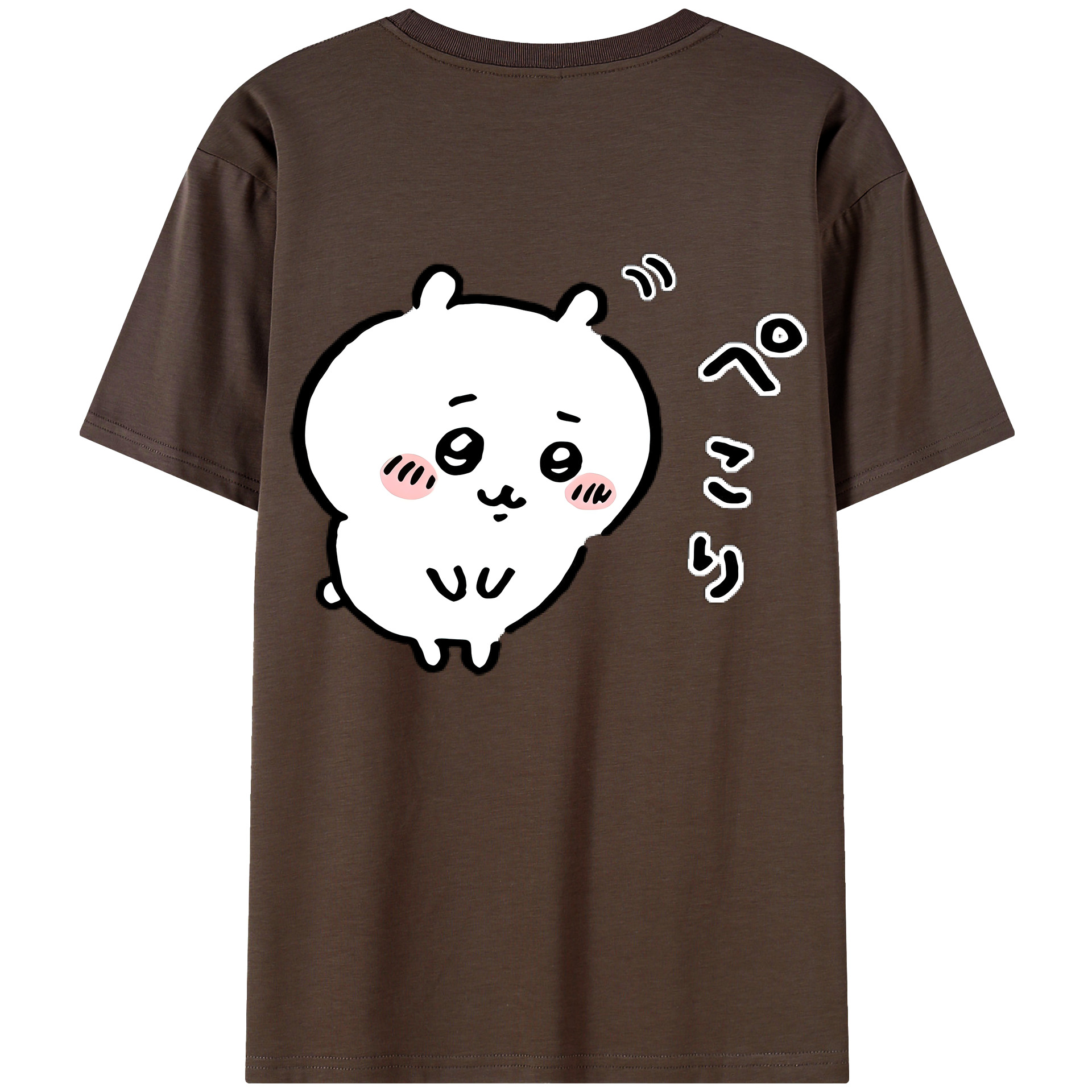 （画像用） ちいかわ ちいかわ Chii-kawa chiikawa 綿100％半袖Tシャツ（背面プリント）
