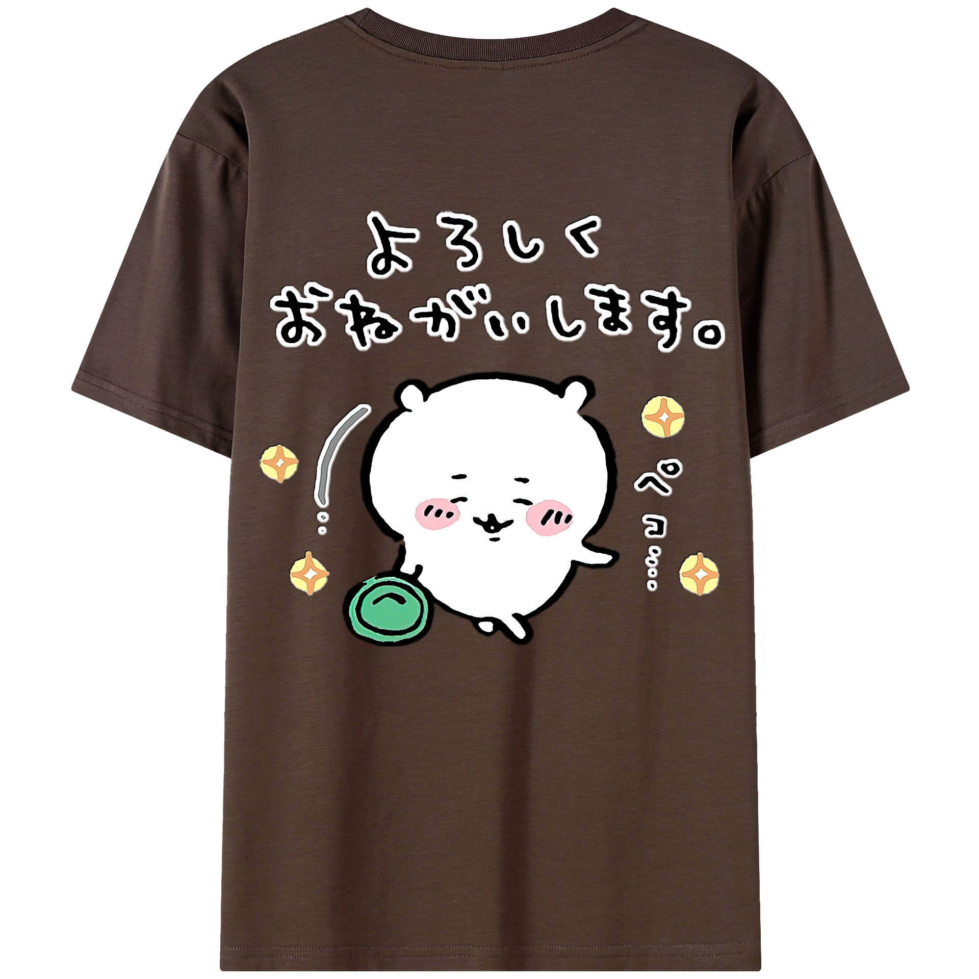 （画像用） ちいかわ ちいかわ Chii-kawa chiikawa 綿100％半袖Tシャツ（背面プリント）